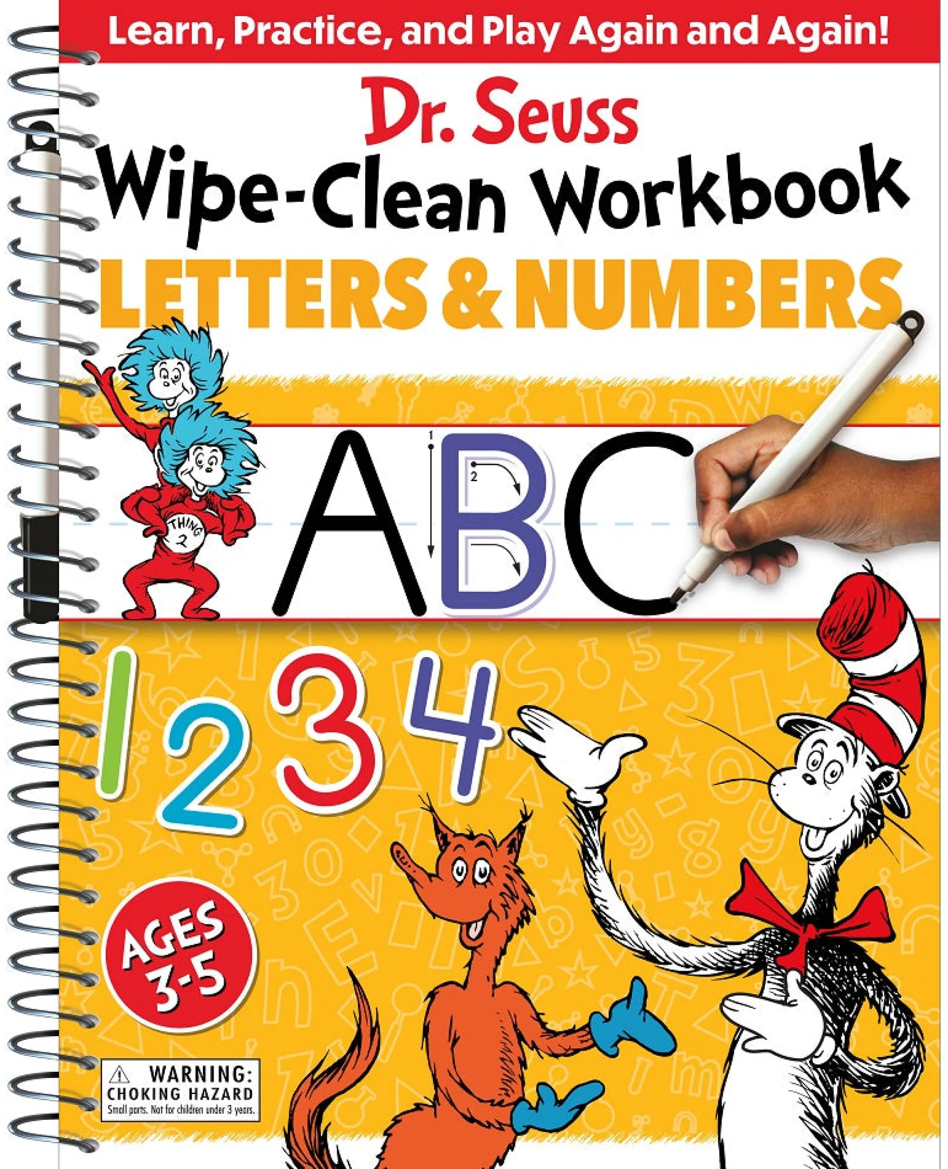Dr. Seuss Wipe-Clean Workbook - Learn Letters & Numbers - Spiral