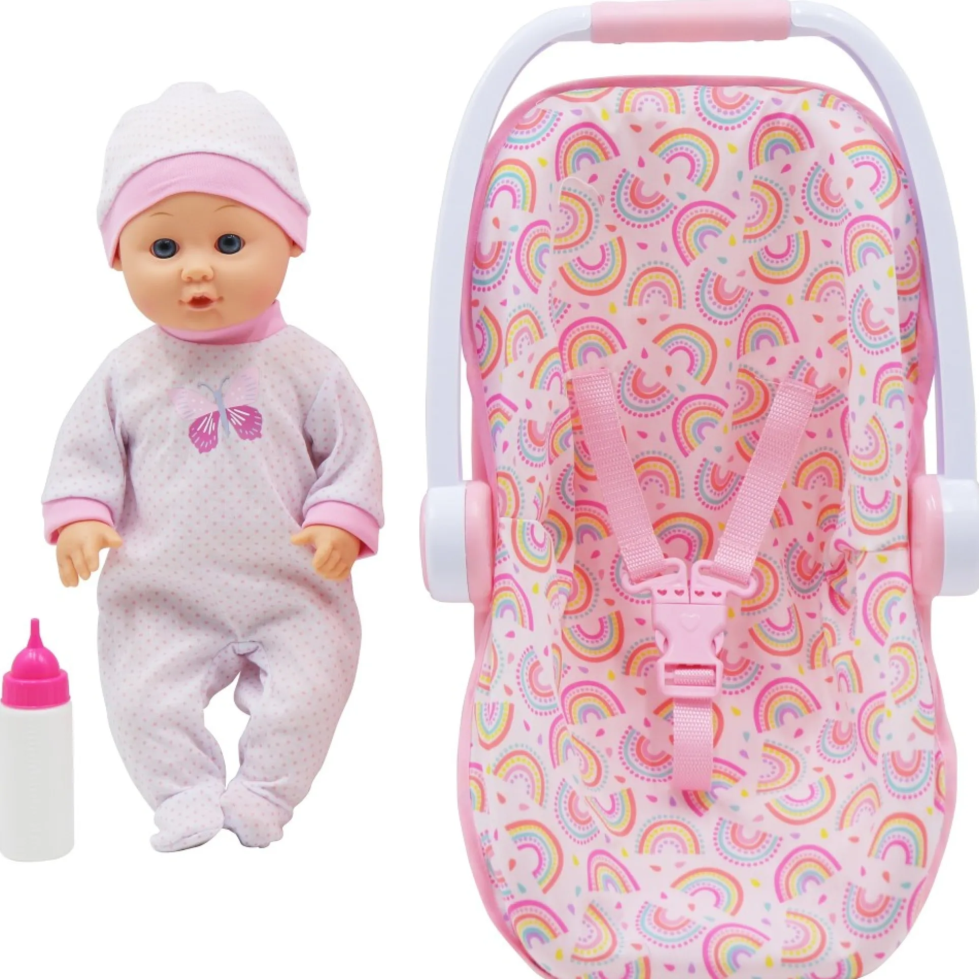 Dream Collection 16" Baby Doll with Convertible Carrier and Accessories