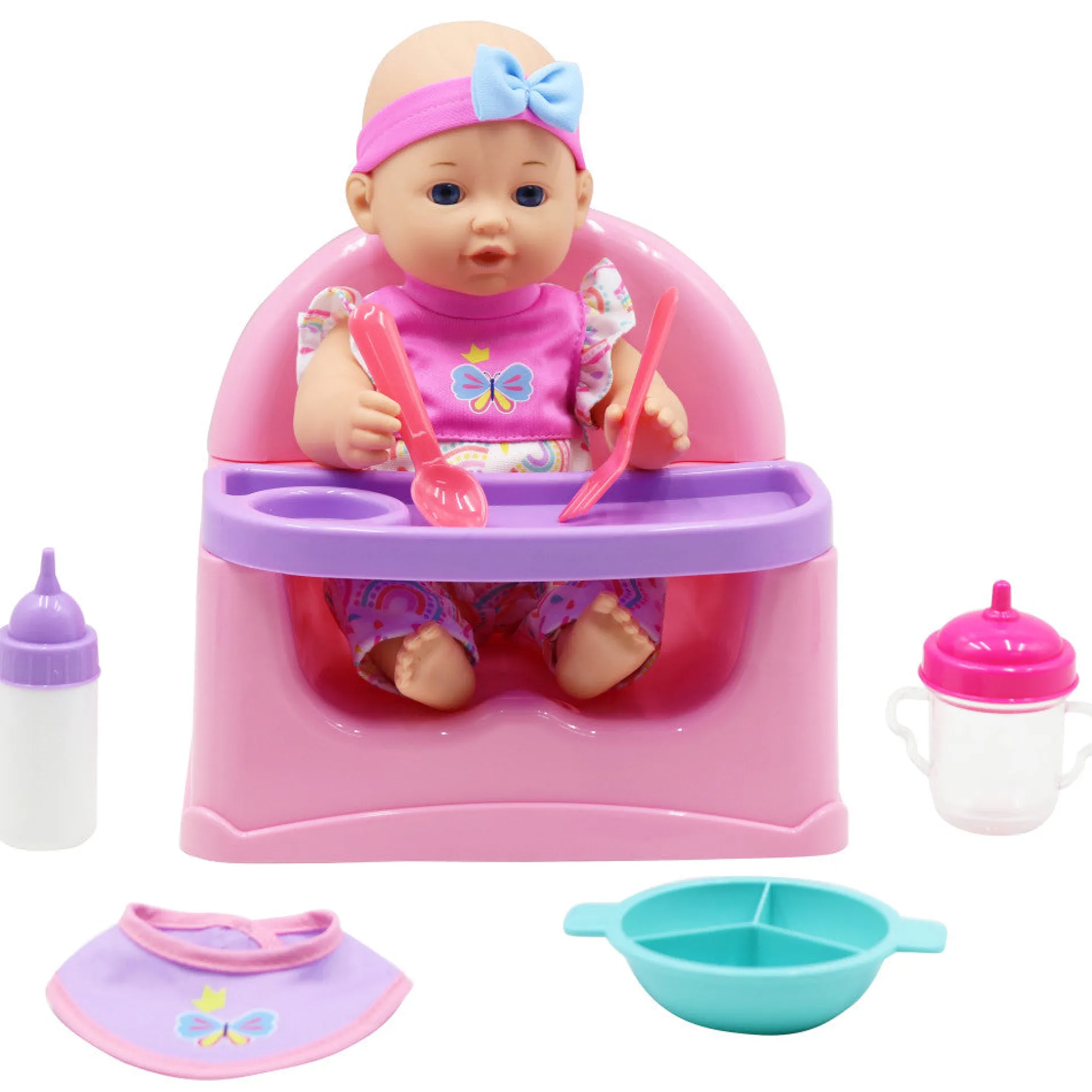 Dream Collection 12-inch Feeding Fun Doll Set with Accessories