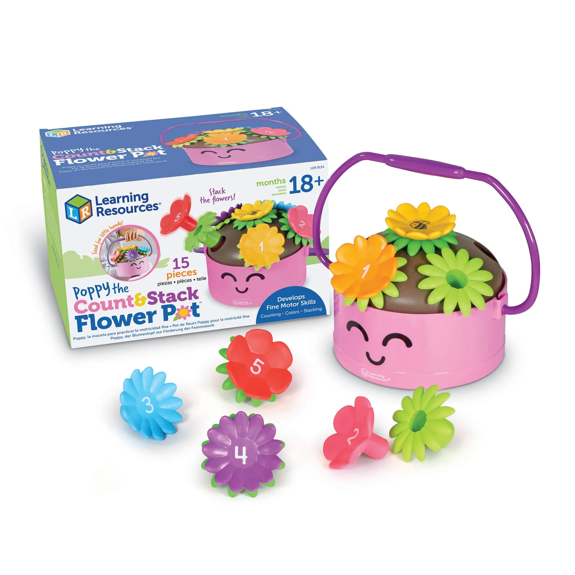 Learning Resources Poppy the Count & Stack Flower Pot - Interactive Educational Toy
