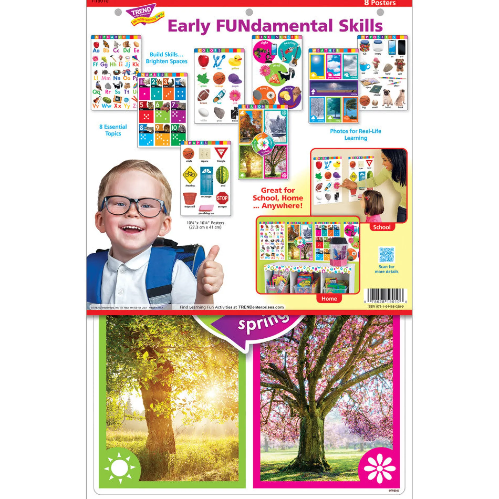 Early FUNdamental Skills Learning Set - Educational Posters for Kids