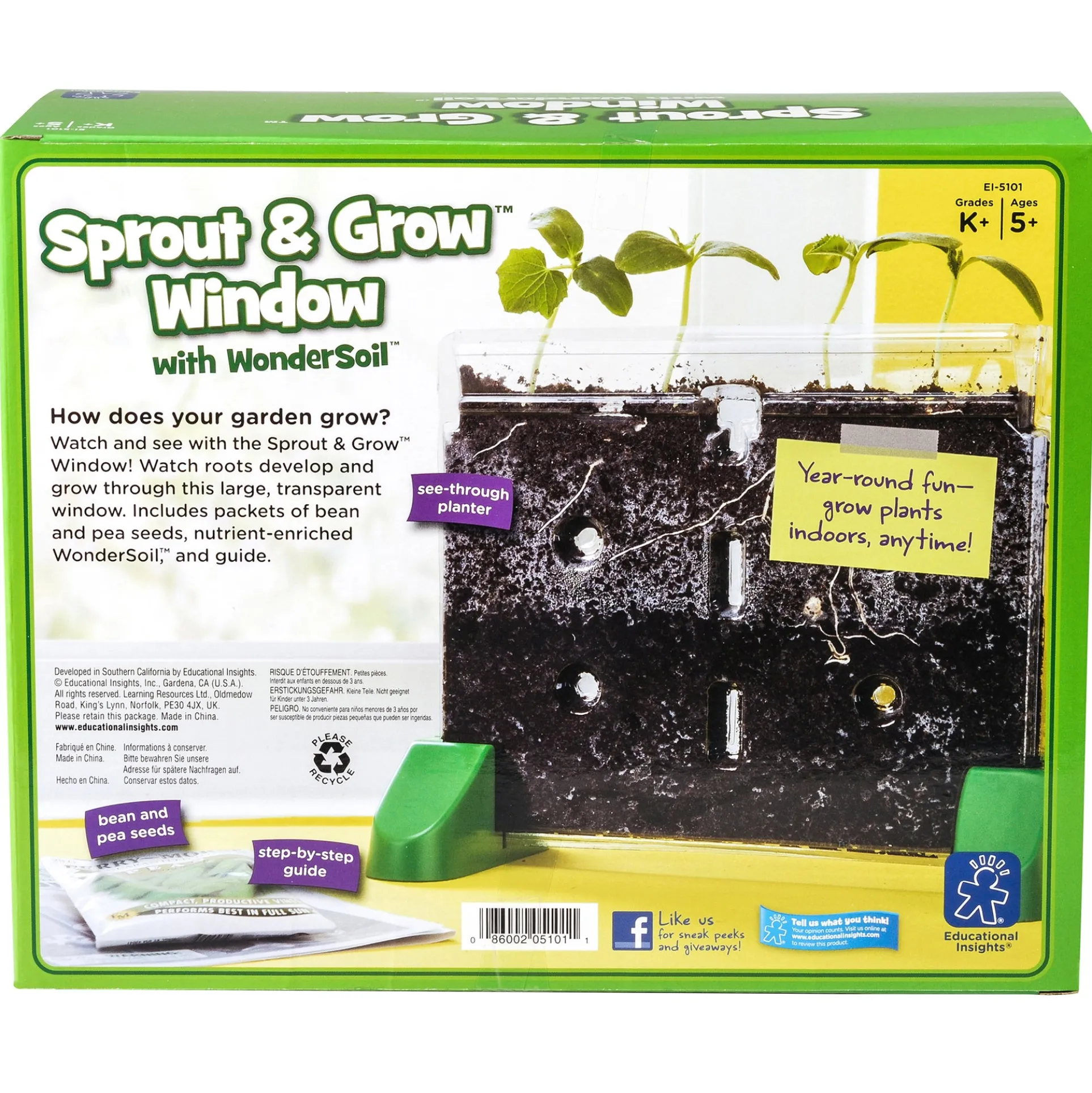 Educational Insights Sprout & Grow Window Plant Science Kit
