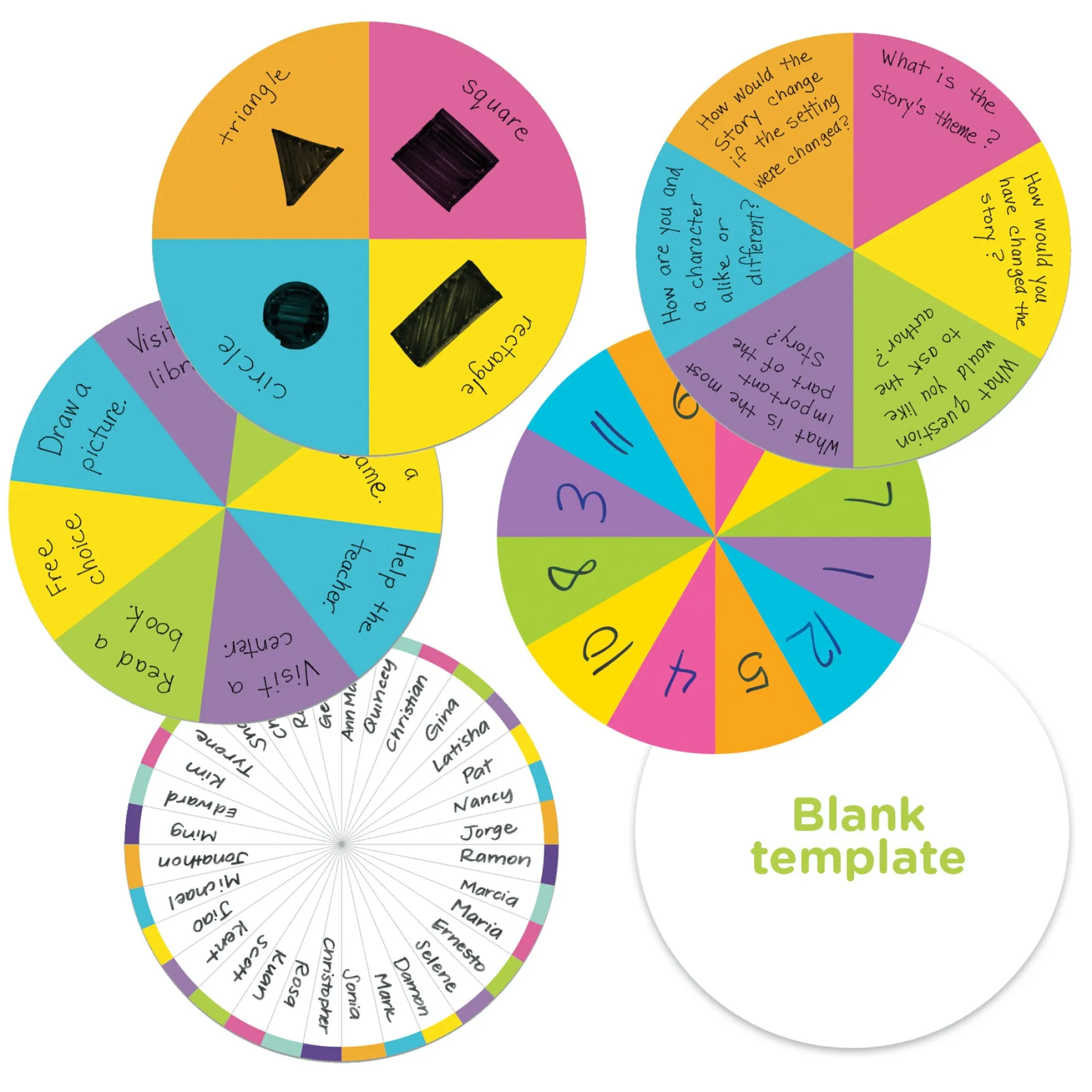 Educational Insights SpinZone Magnetic Whiteboard Spinner - Interactive Classroom Game Tool