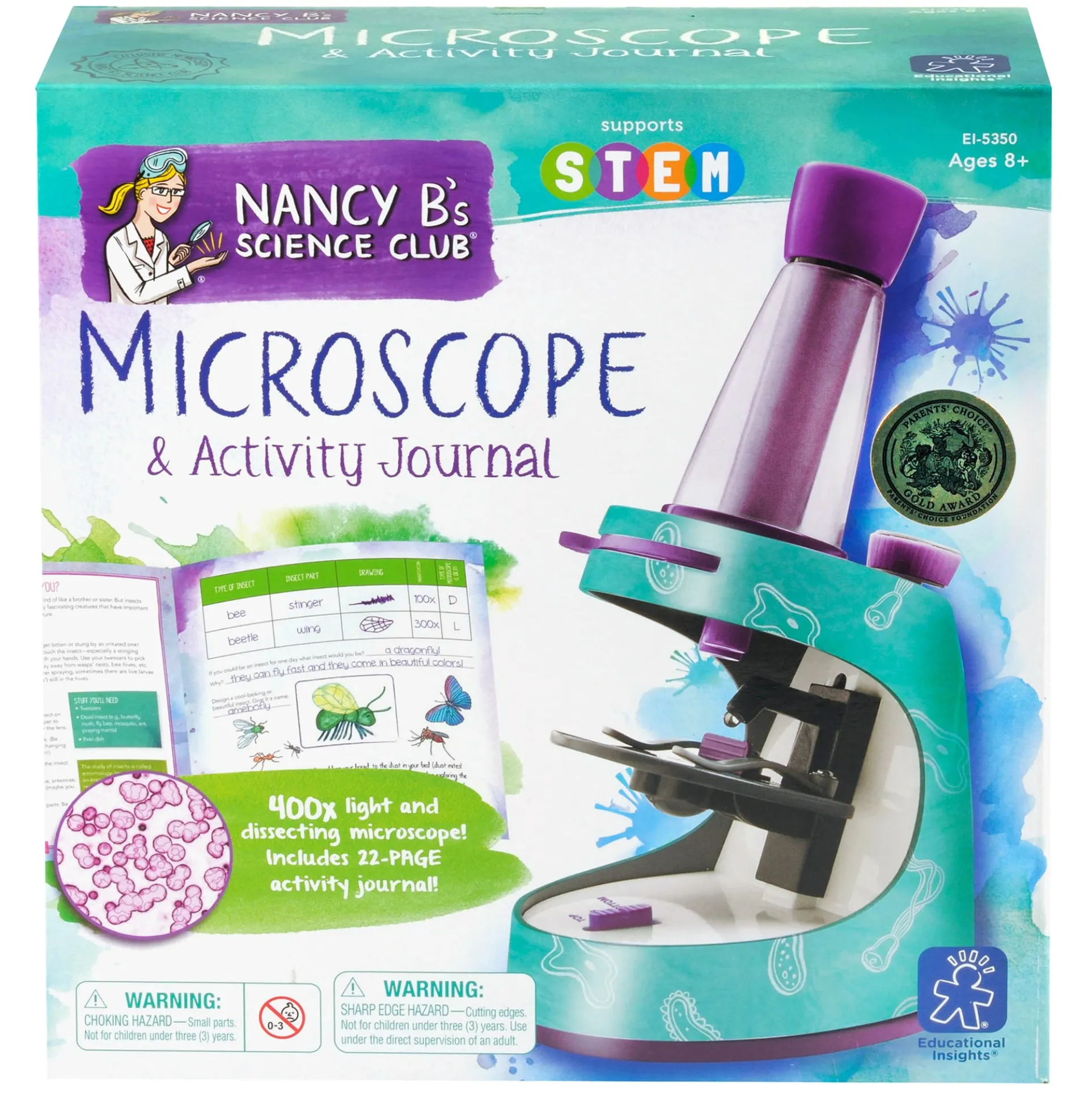 Educational Insights Nancy B's Science Club Microscope & Activity Journal Kit