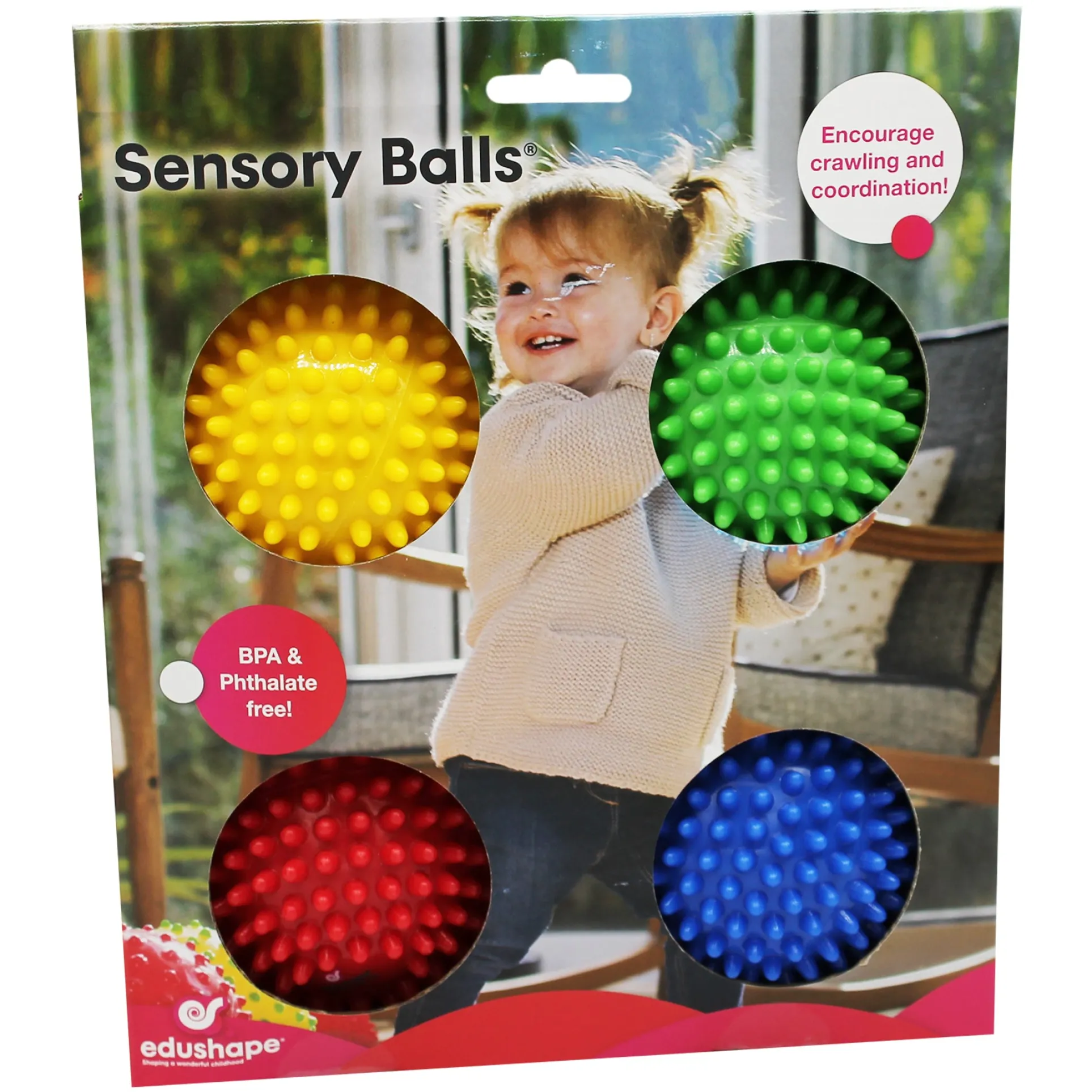 Edushape Sensory Opaque Balls – Colorful Textured Set for Infants