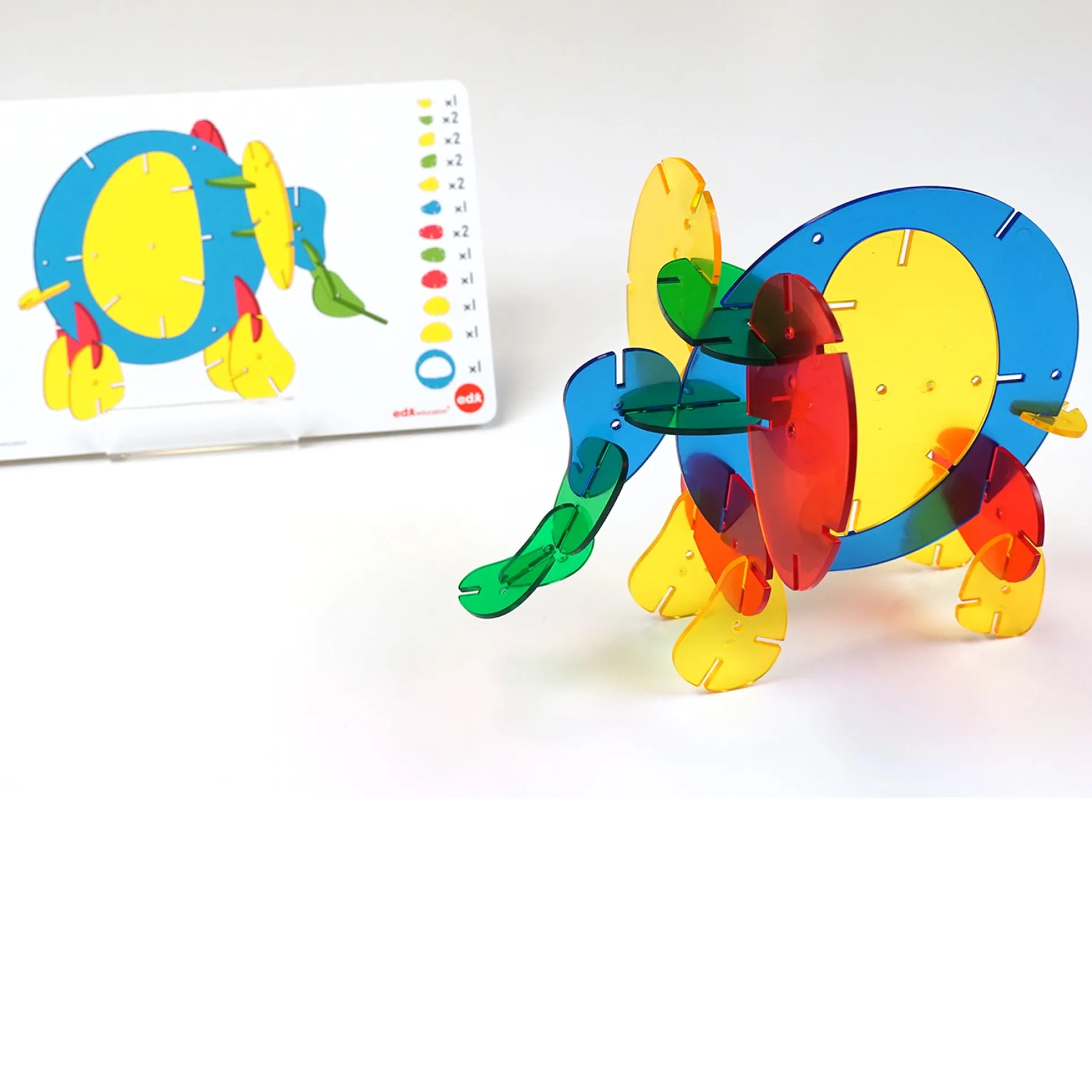 edxeducation Interlocking Rainbow Pebbles - Creative Building Set