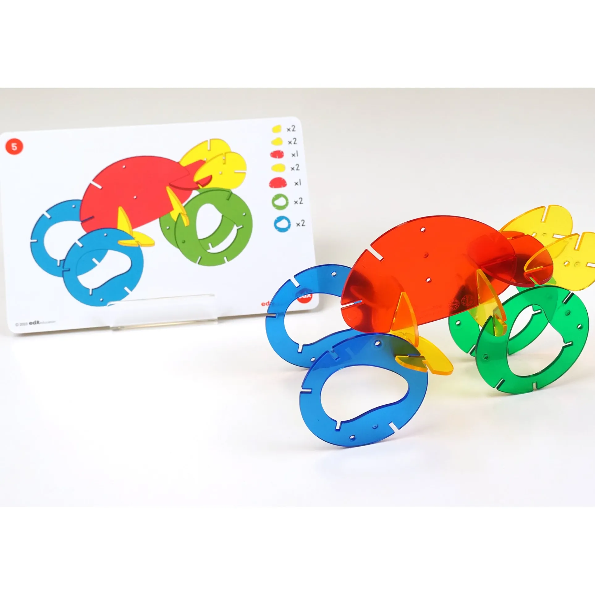 edxeducation Interlocking Rainbow Pebbles - Creative Building Set