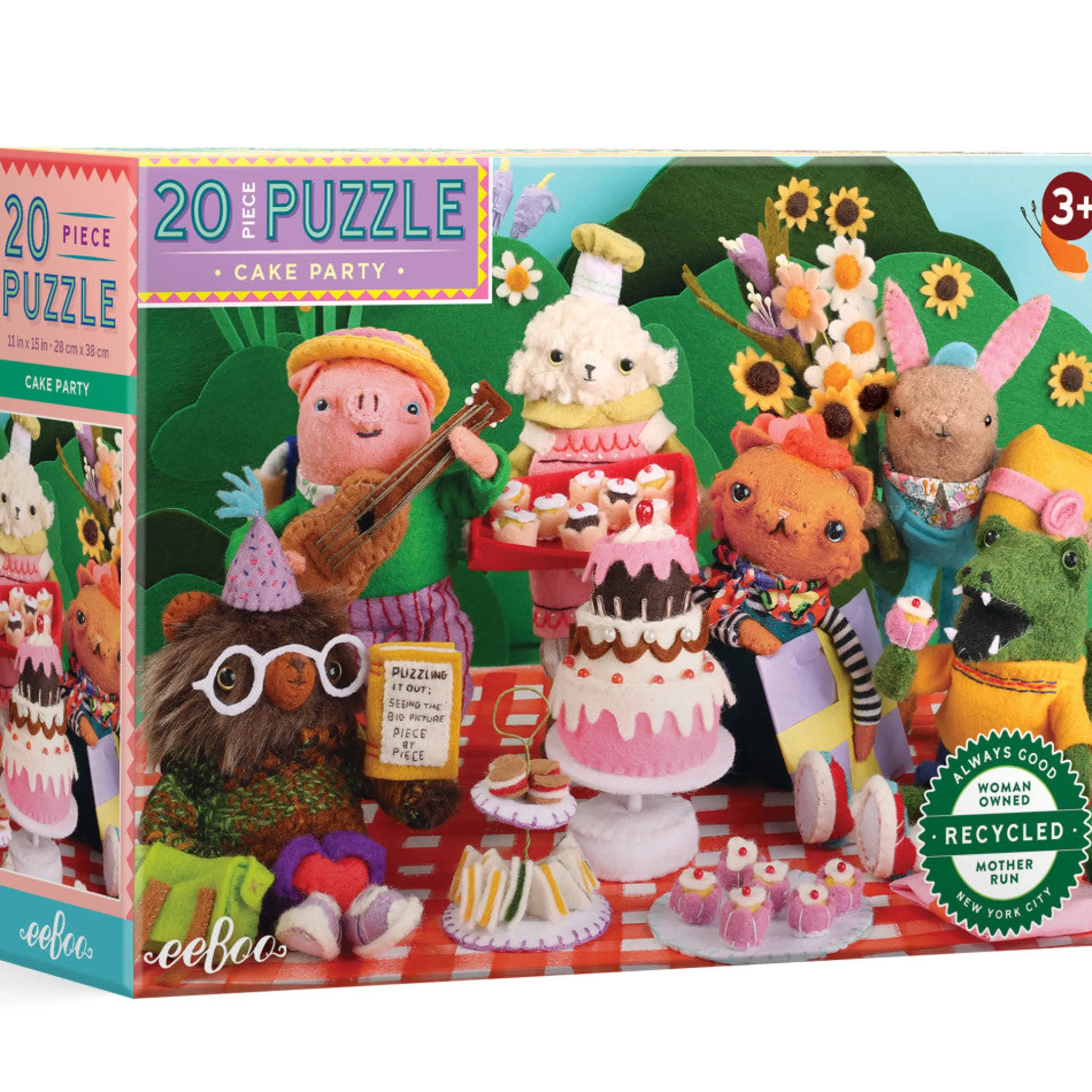 eeBoo Cake Party 20 Piece Jigsaw Puzzle for Kids, Age 3+