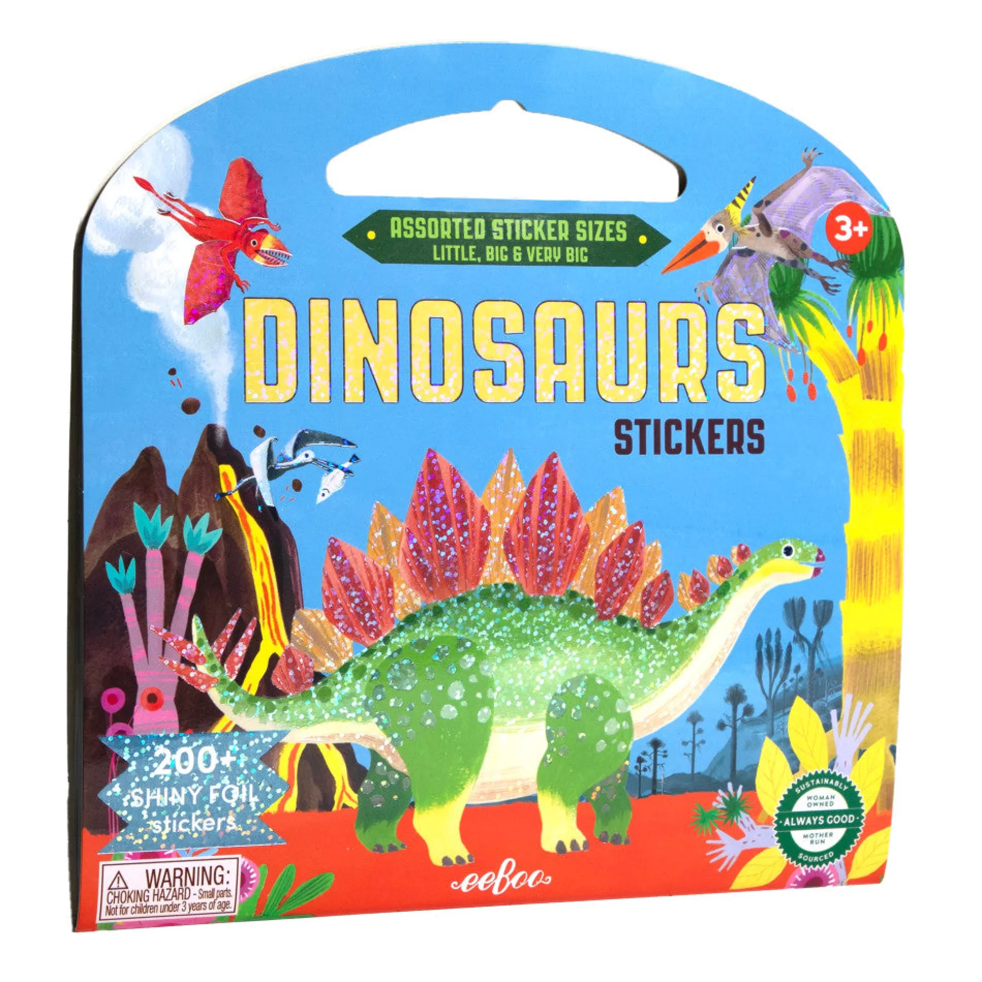 eeBoo Dinosaur Collection Shiny Sticker Activity Book