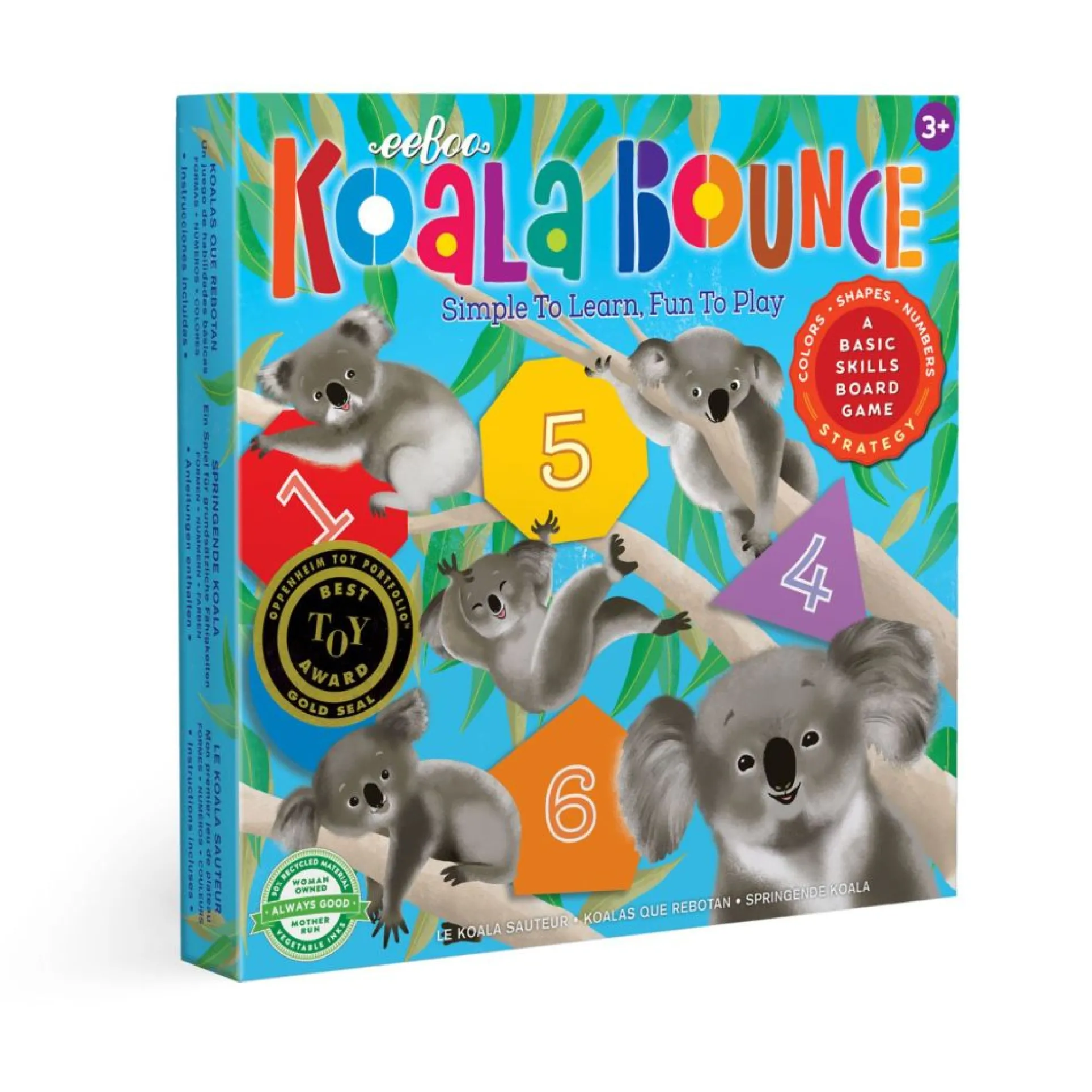 eeBoo Koala Bounce Strategy Board Game
