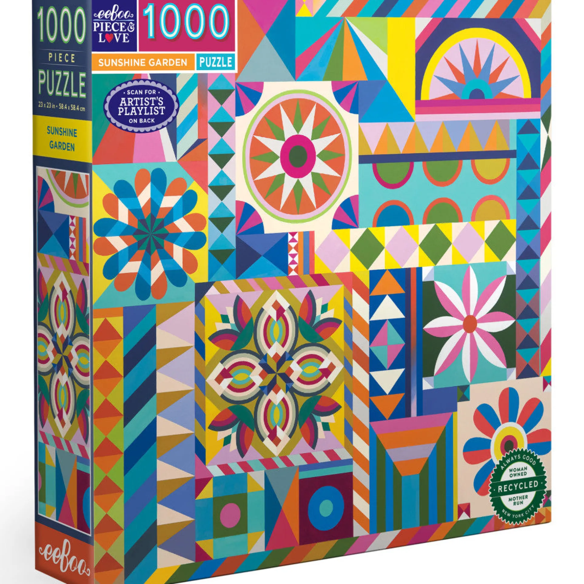 eeBoo Piece & Love Sunshine Garden Jigsaw Puzzle - 1000 pc