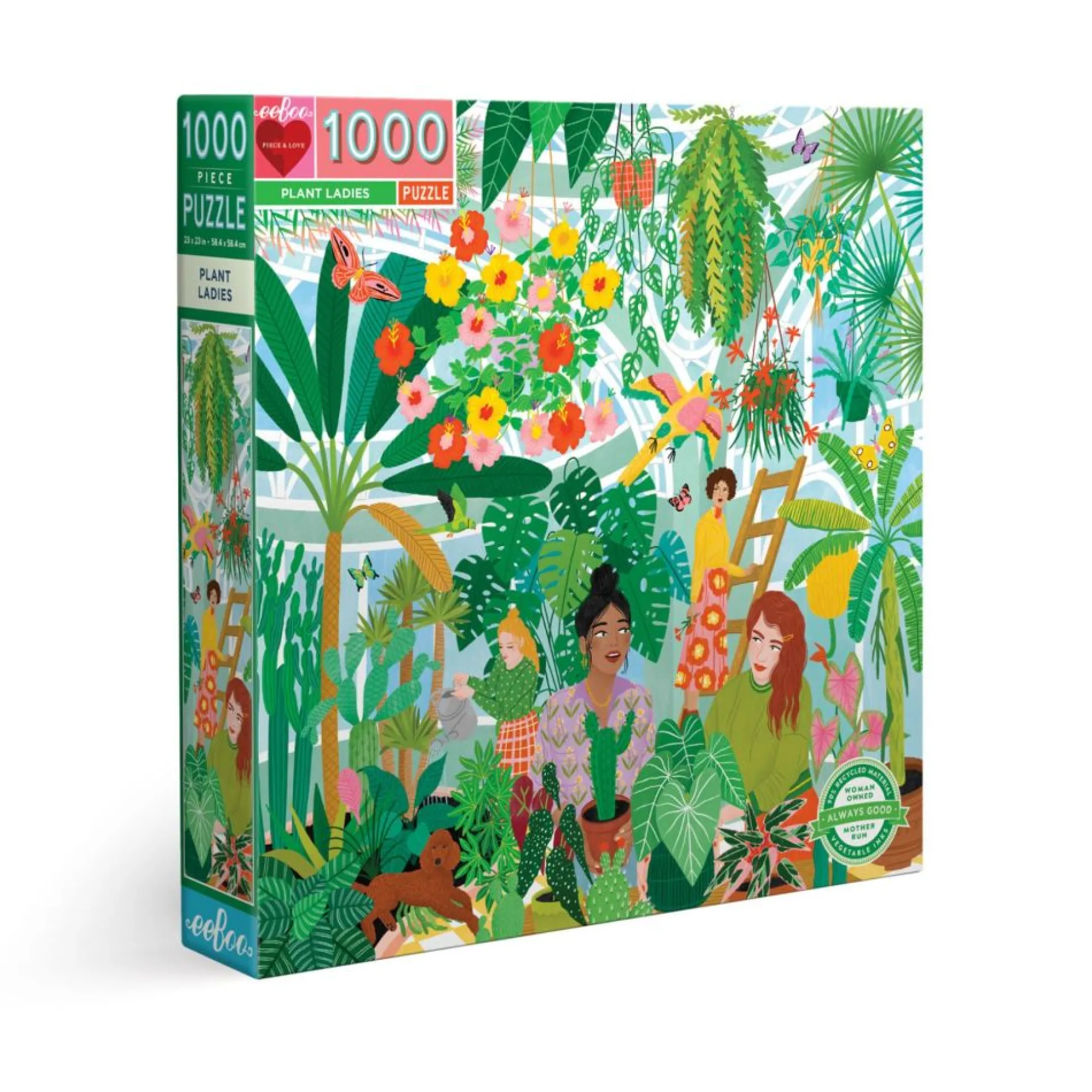 eeBoo Piece and Love Plant Ladies 1000-Piece Square Jigsaw Puzzle