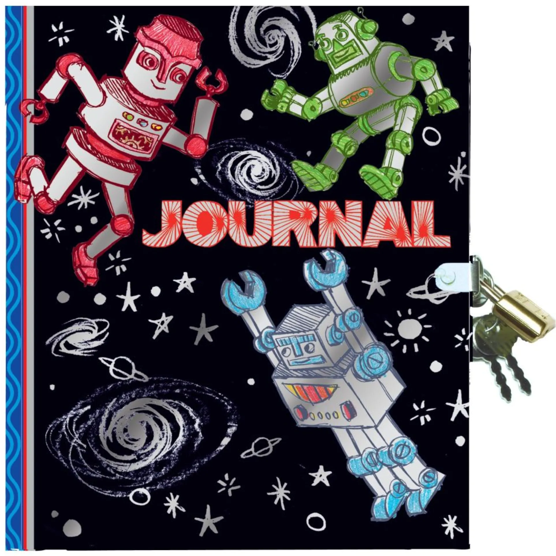 eeBoo Silver Robots Collection Sketchbook for Kids - 60 Pages