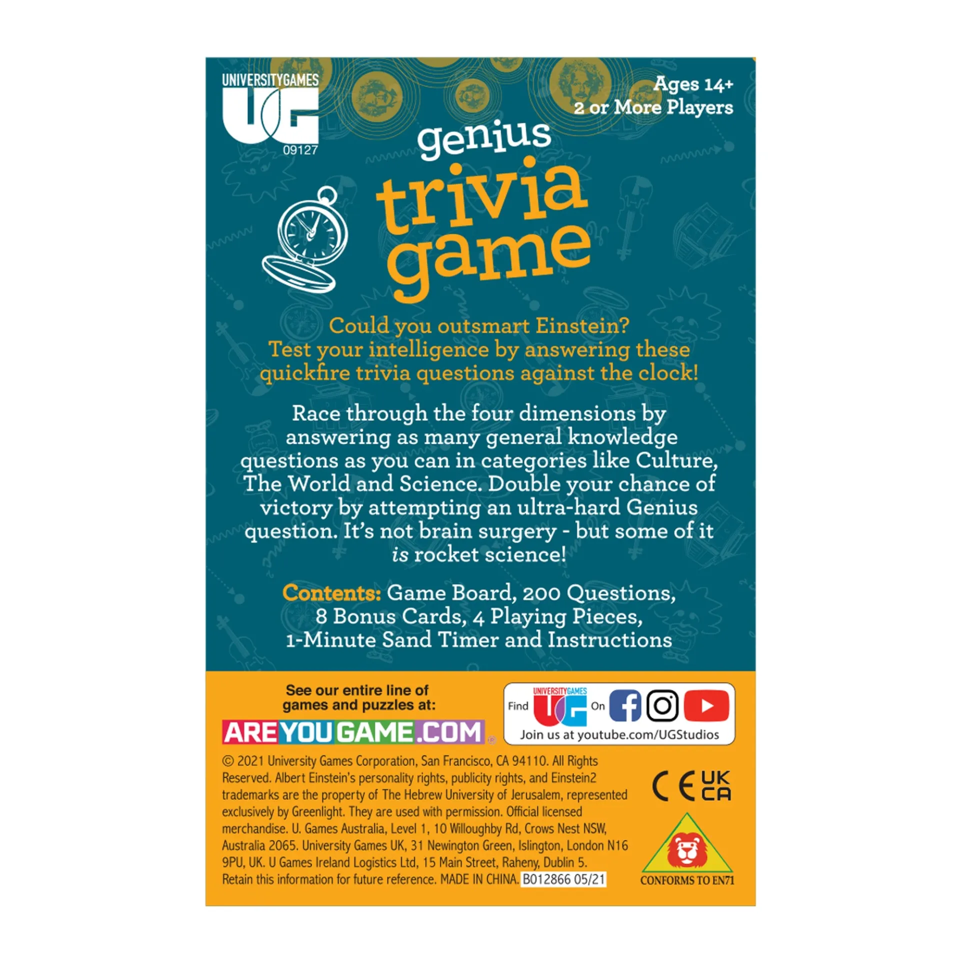 Einstein Genius Trivia Challenge Board Game