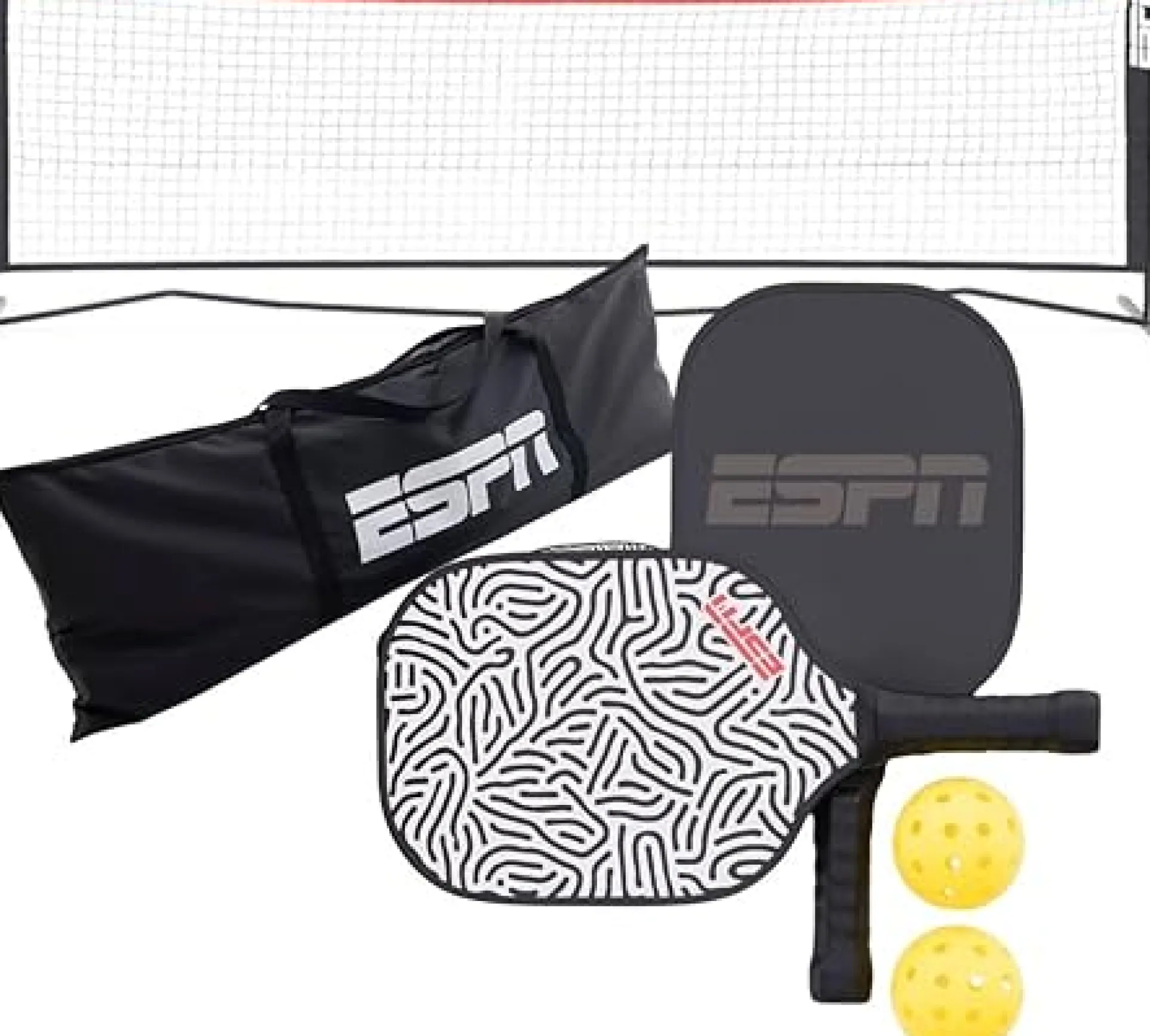 ESPN Ultimate Pickleball Fun Set with Portable Net
