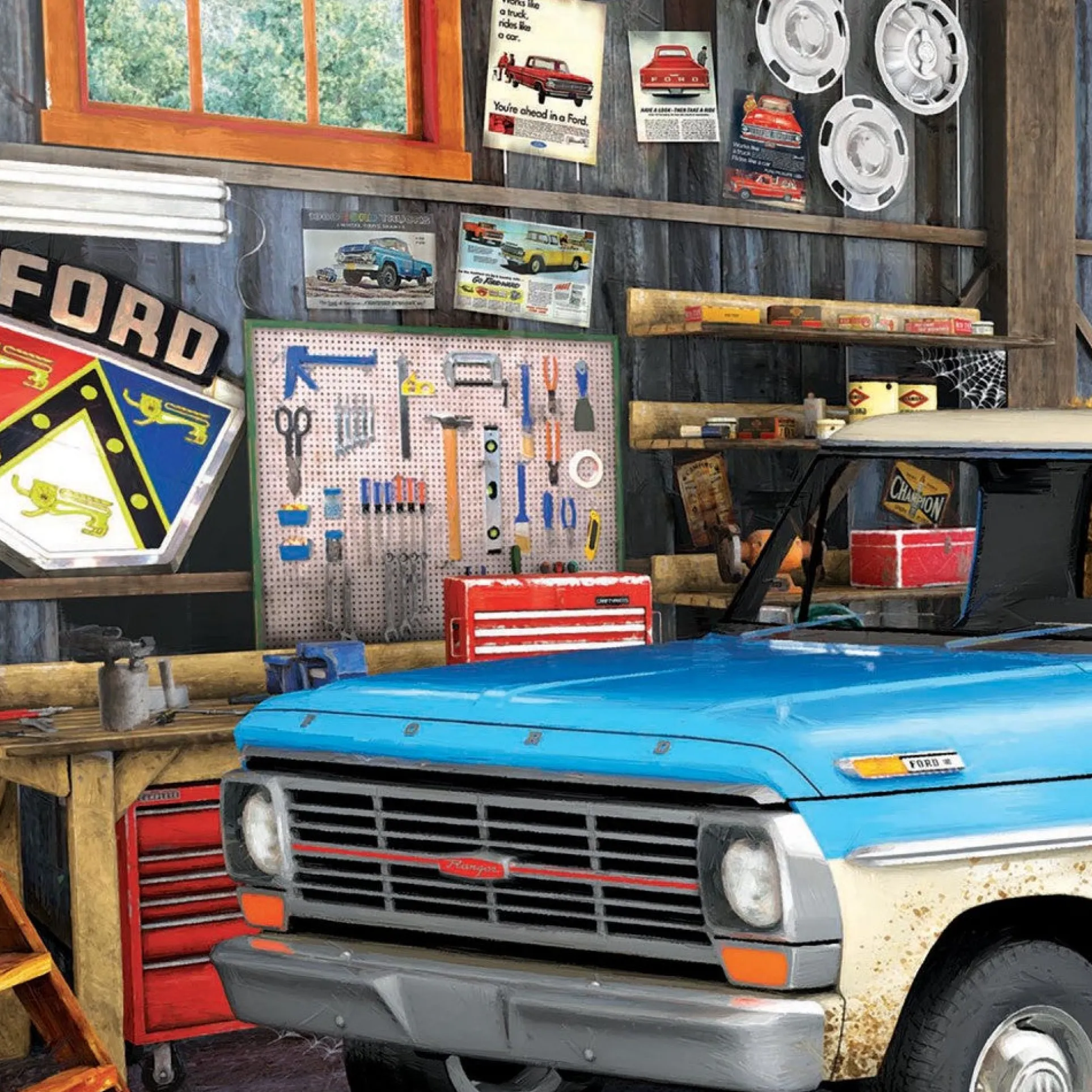Eurographics 1967 Ford Pick-Up Truck Puzzle - 550 pc Tin Edition