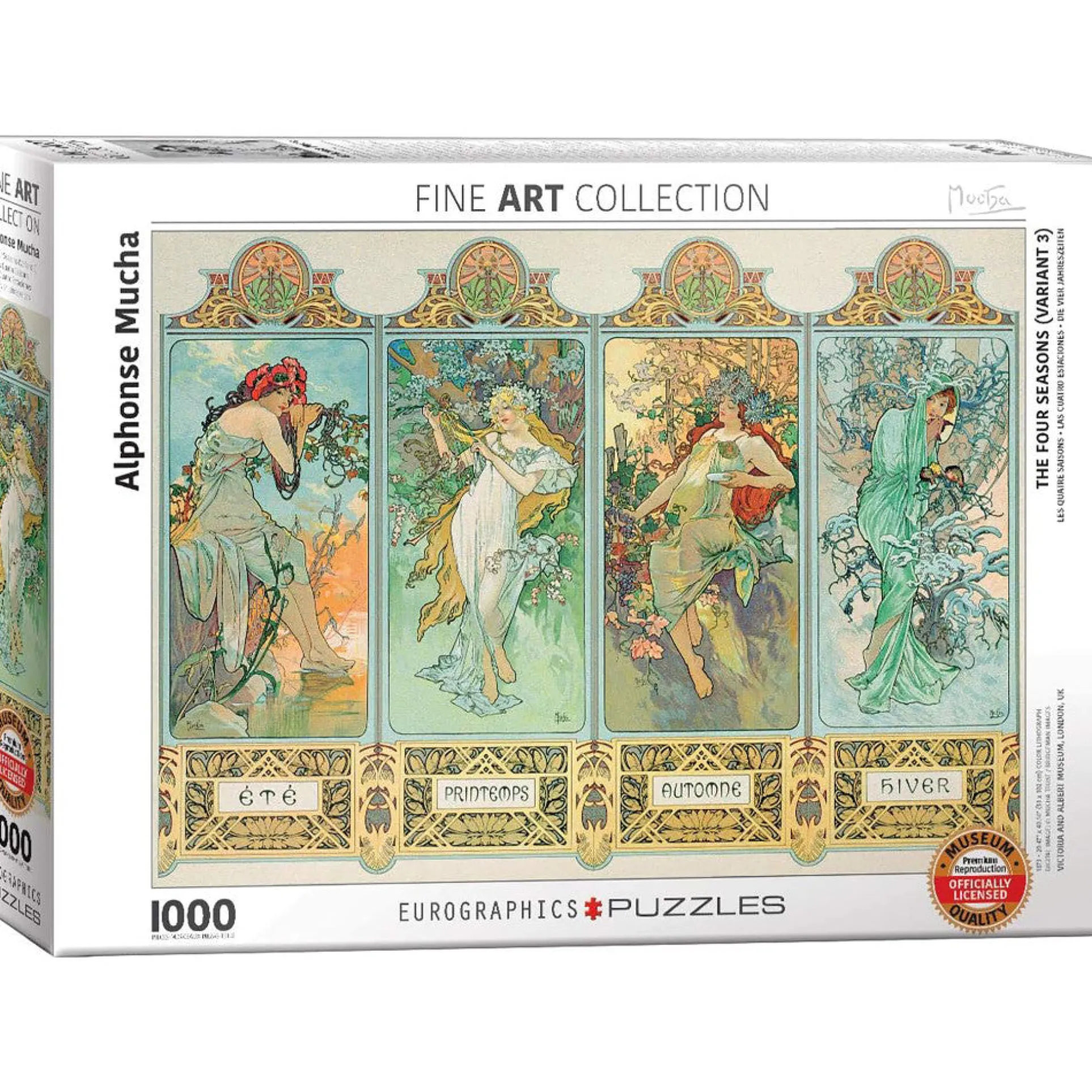 Eurographics Four Seasons by Alphonse Maria Mucha Jigsaw Puzzle - 1000 pc