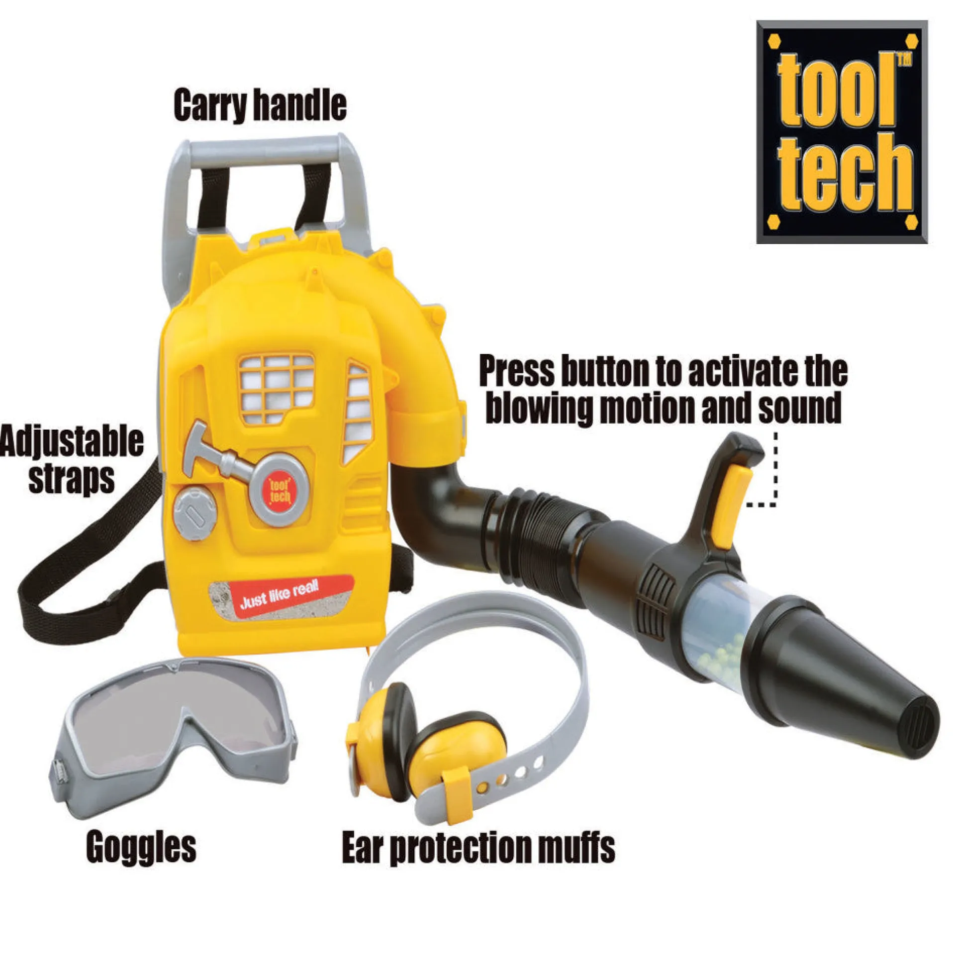 Kids' Power Backpack Leaf Blower - Realistic Yard Work Play