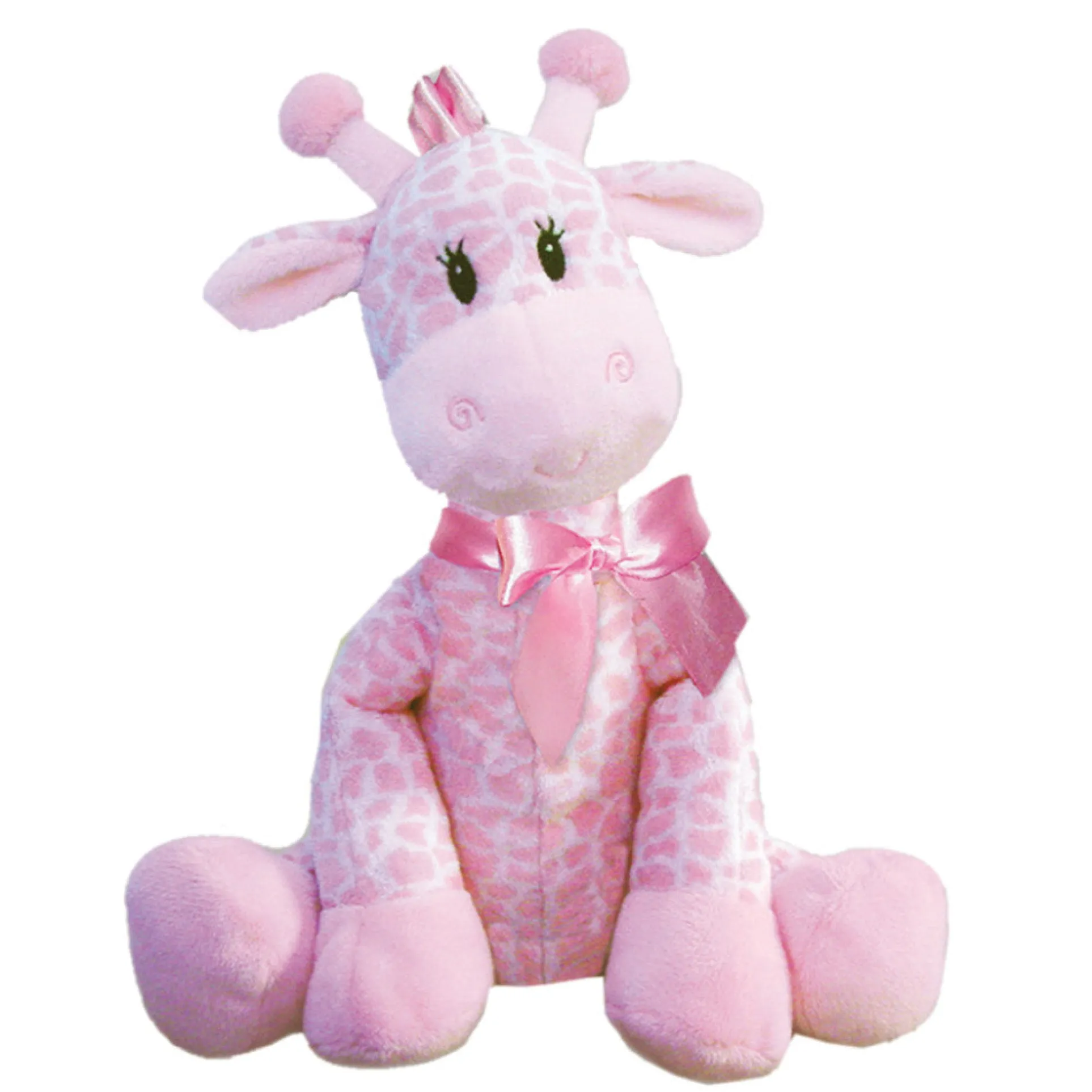 First and Main 11 inch Jingles Plush Giraffe - Pink