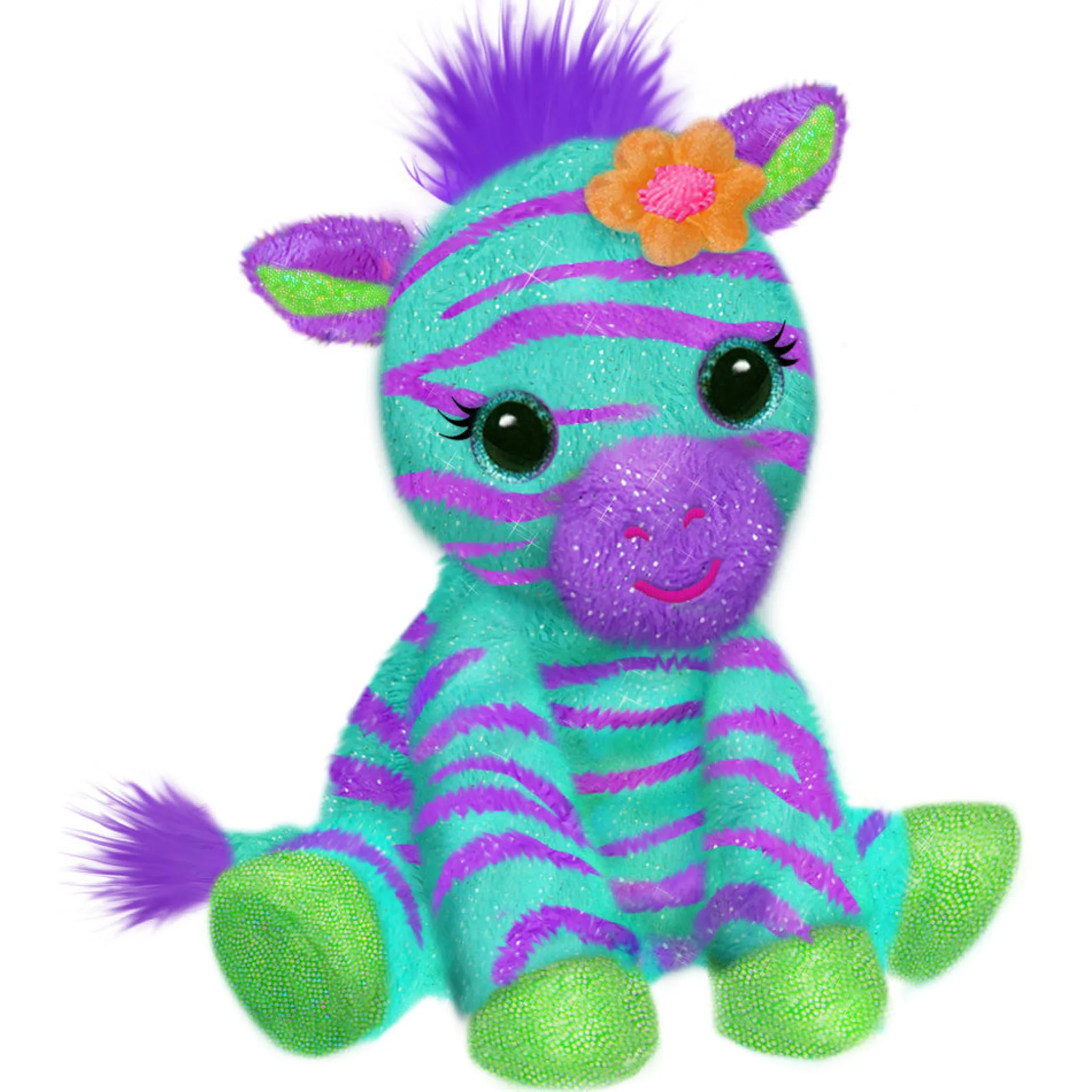 First and Main FantaZOO 10 Inch Plush Zena Zebra - Cuddly Stuffed Animal