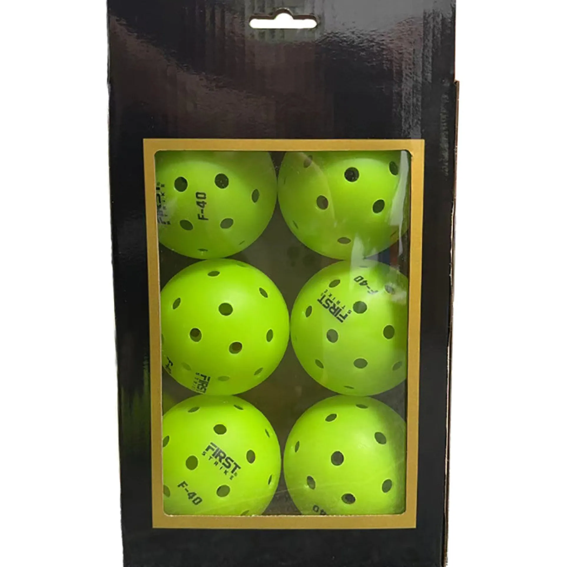 First Strike Pickleball F-40 Competition Game Balls - 6 Pack