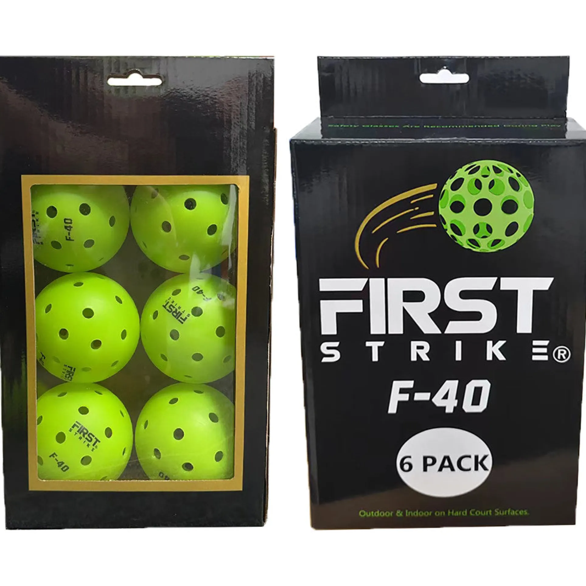 First Strike Pickleball F-40 Competition Game Balls - 6 Pack