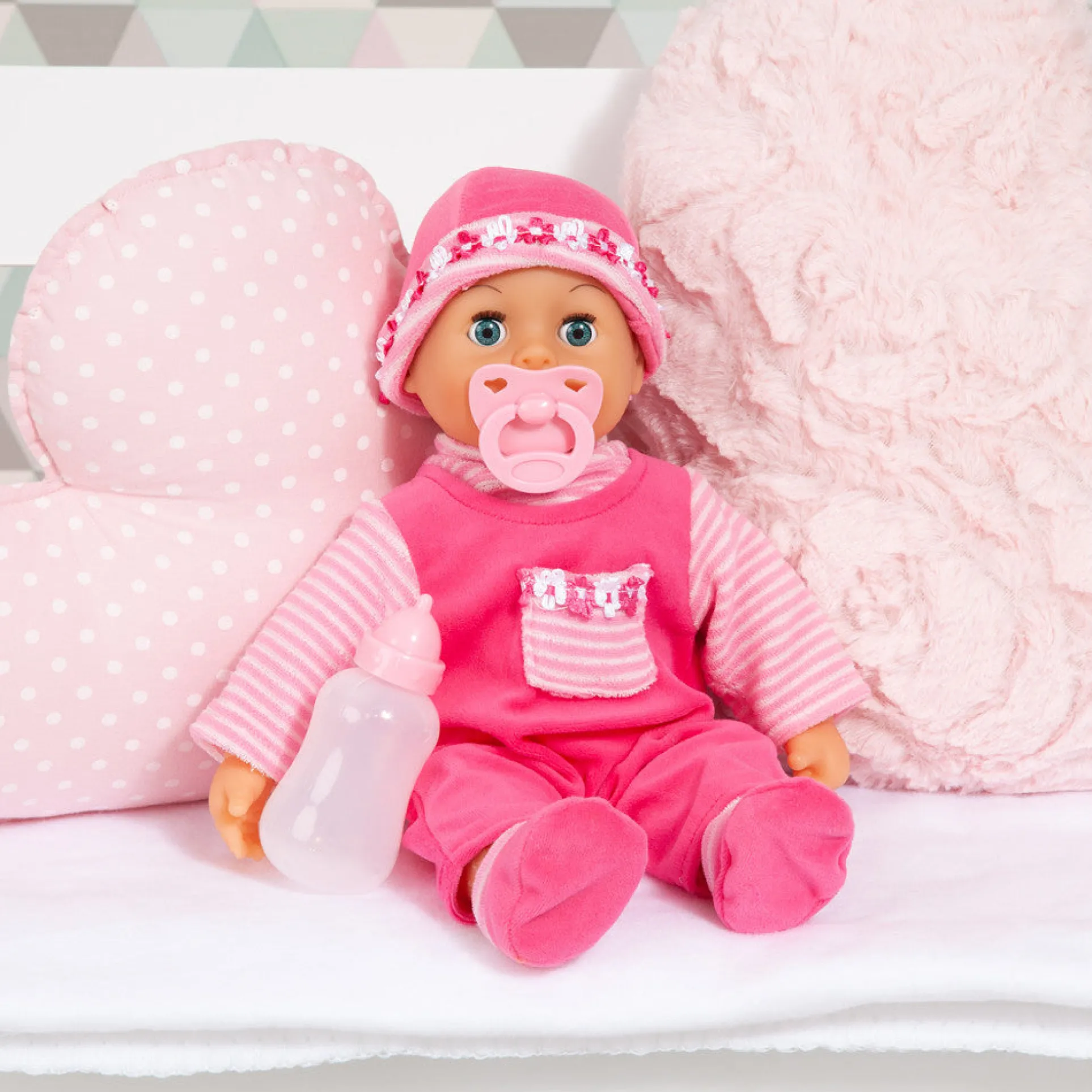 First Words 15-Inch Interactive Baby Doll in Pink - Includes Accessories
