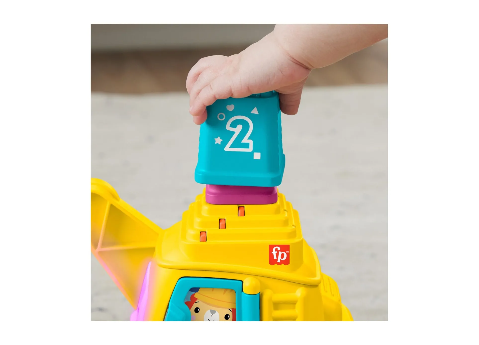 Fisher-Price Count and Stack Crane Learning Toy with Light-Up Blocks