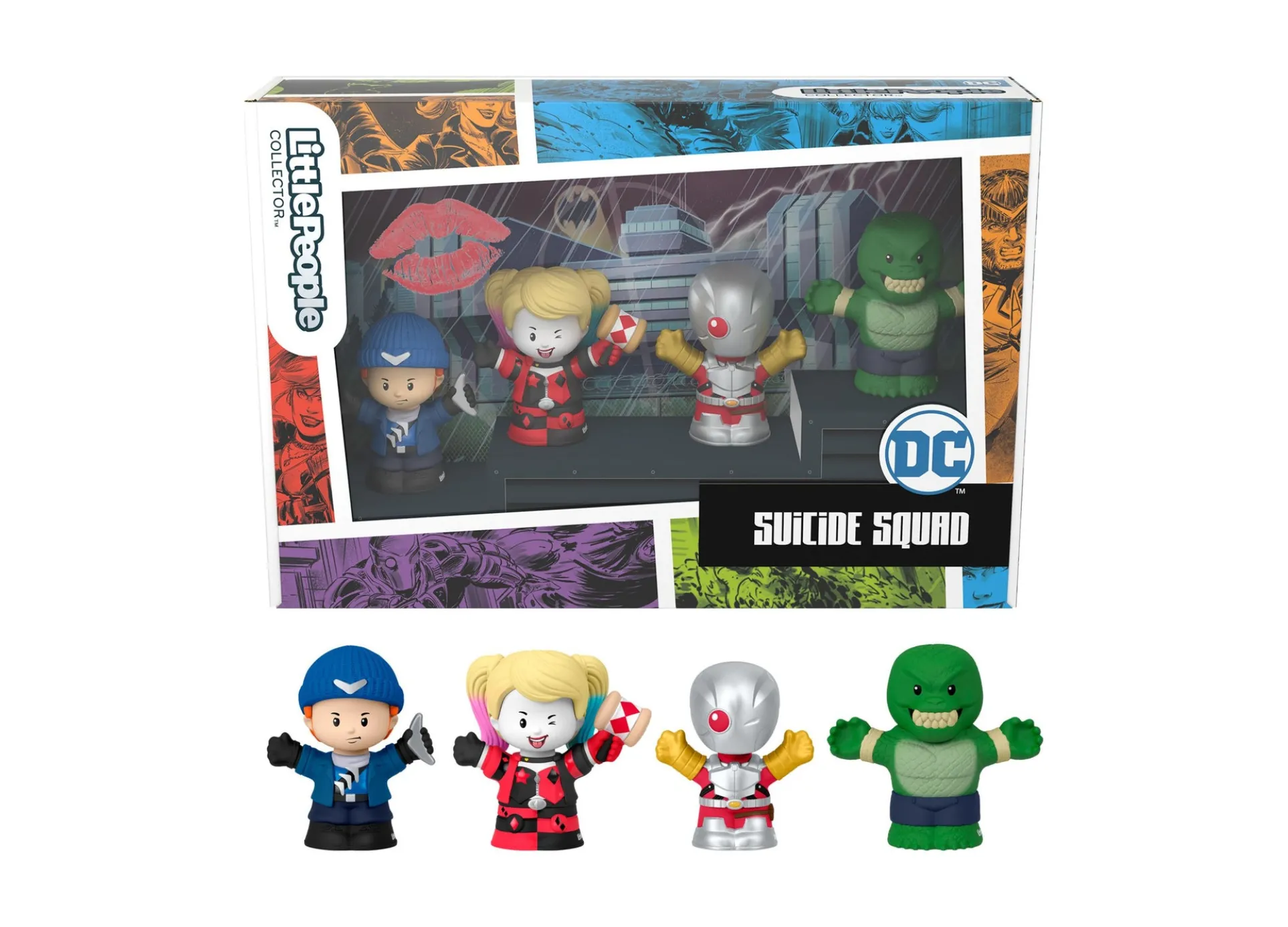 Fisher-Price Little People Collector Suicide Squad 2.5" Figure Set, 4 Characters