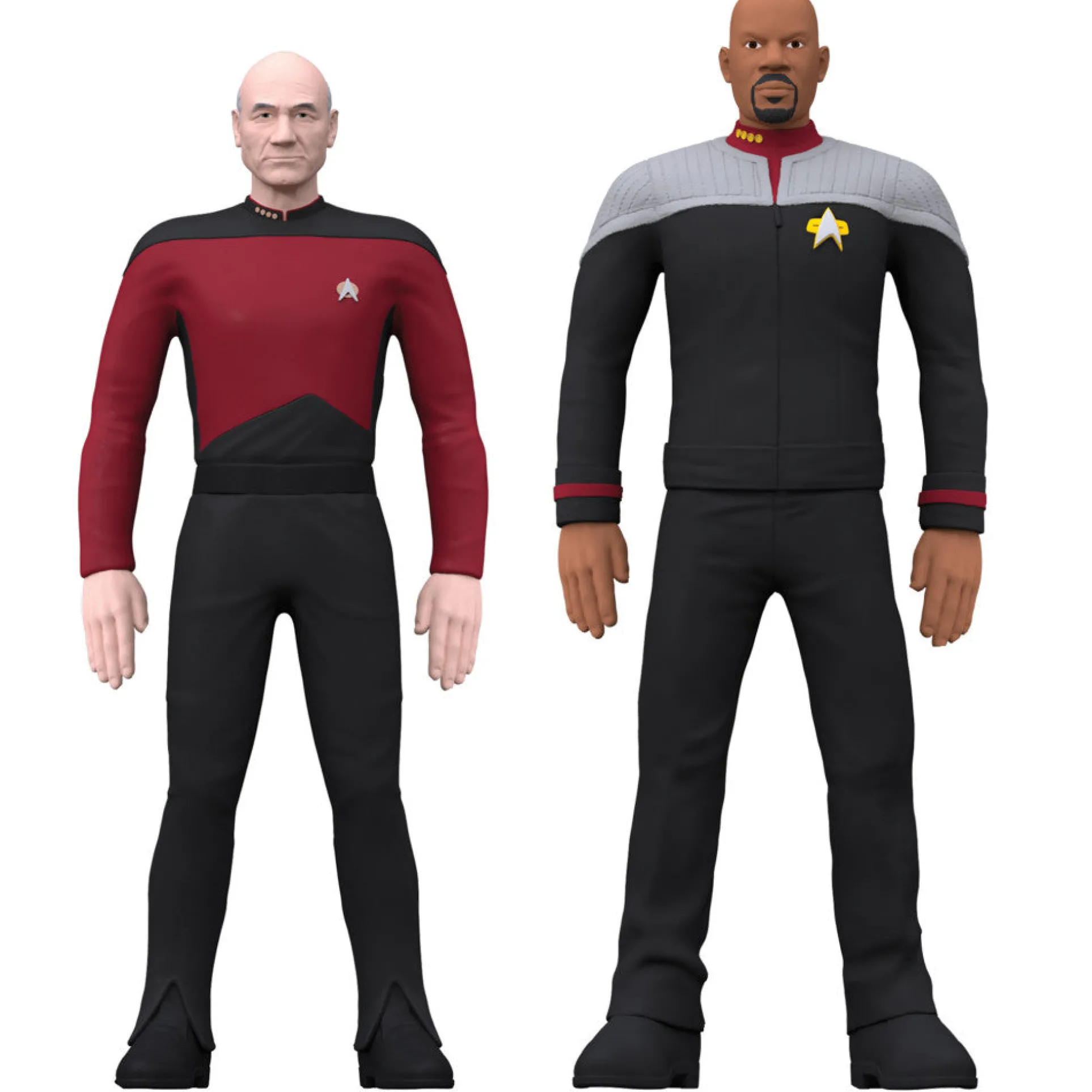 FleXfigs Star Trek 4.5 inch Action Figures - Captains Collector Pack