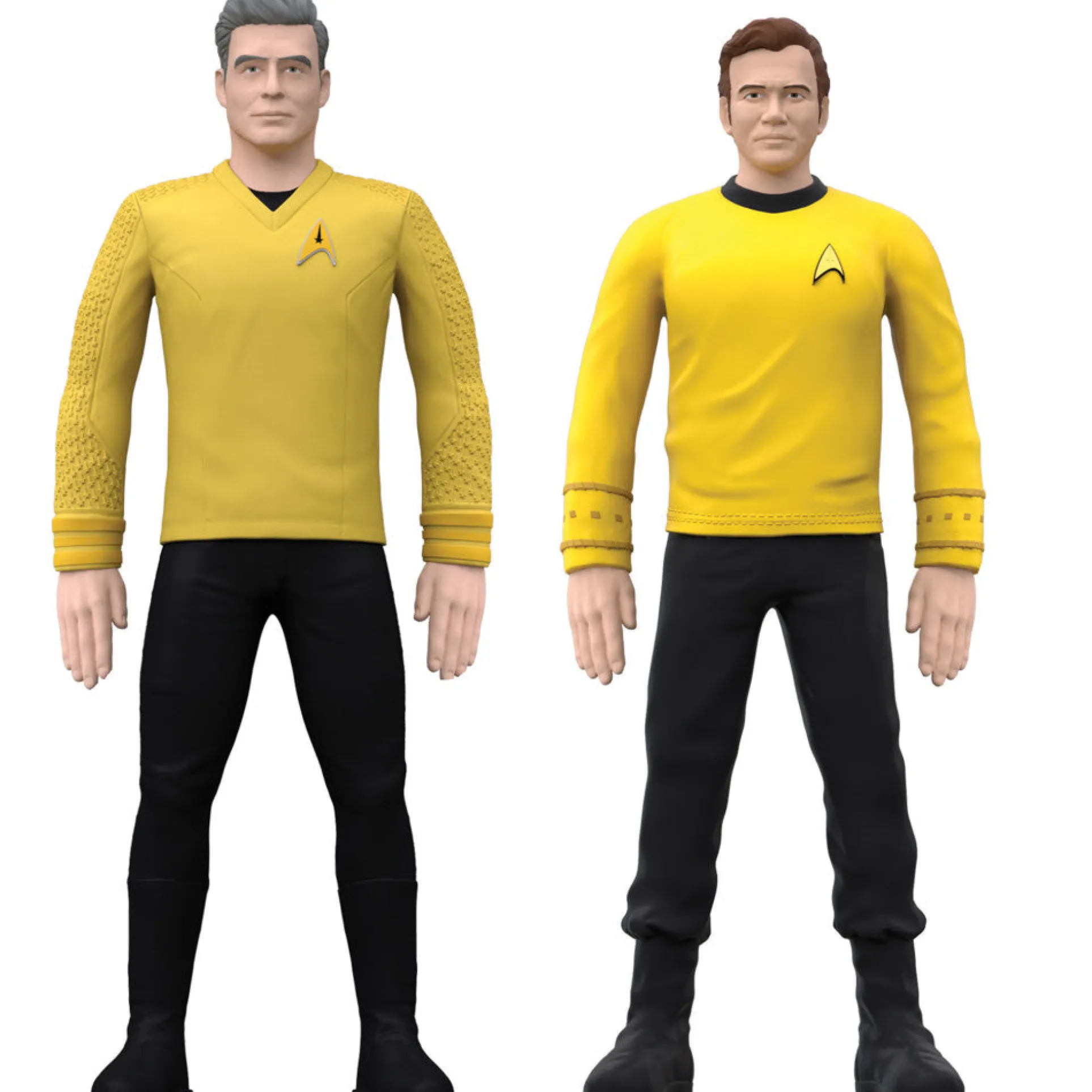 FleXfigs Star Trek 4.5 inch Action Figures - Captains Collector Pack