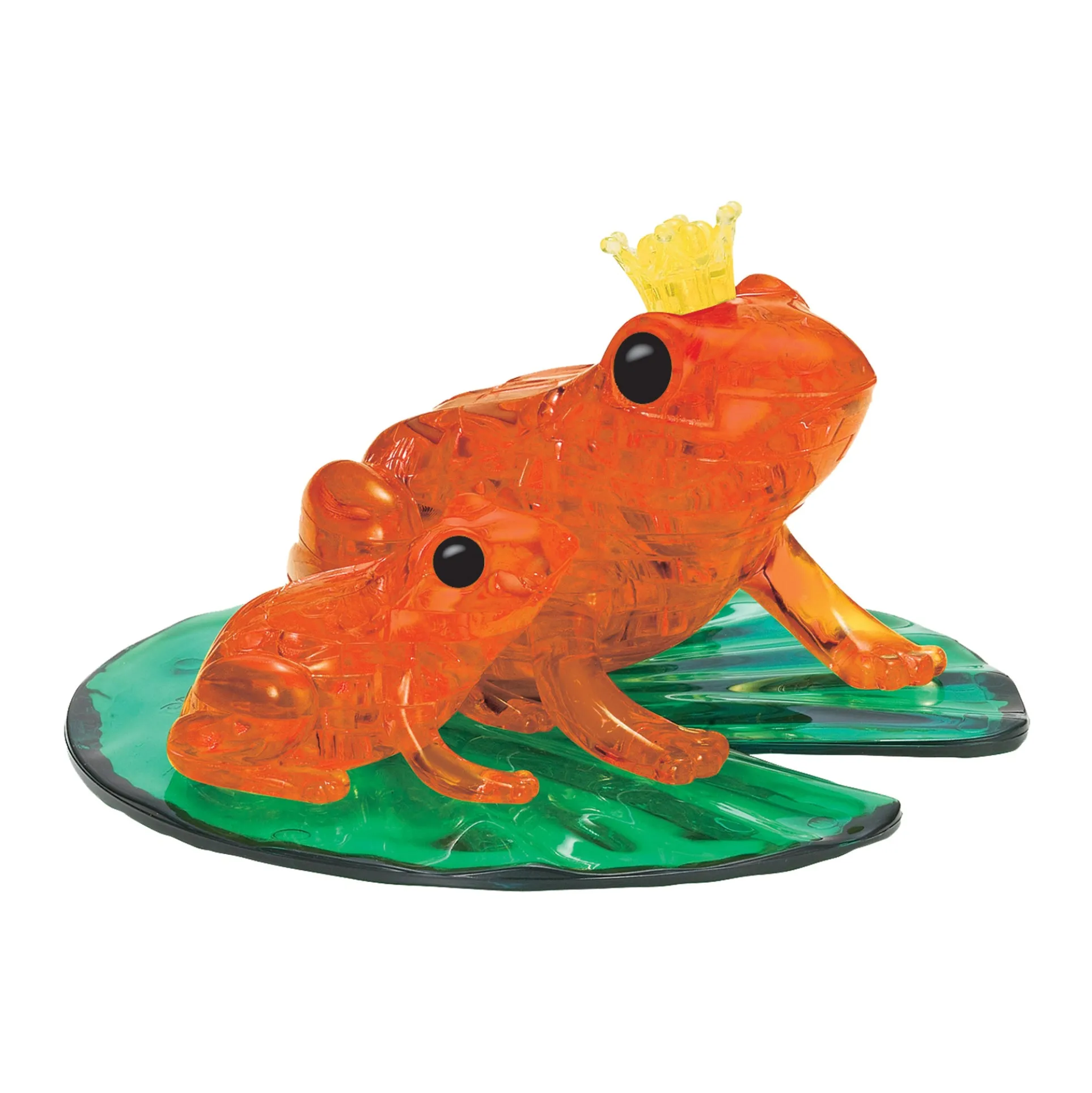 Frog Prince 3D Crystal Puzzle - Vibrant Orange, 43 Pcs