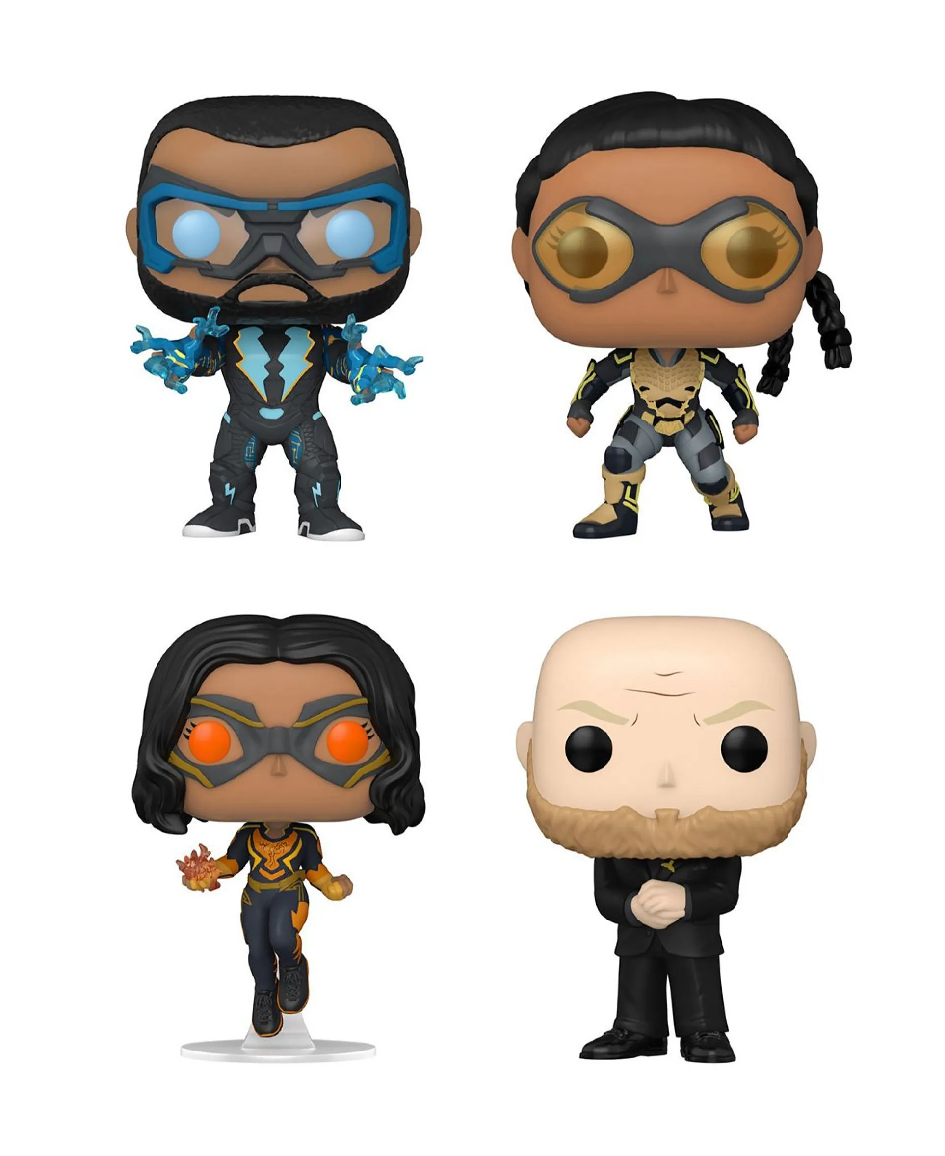 Funko POP! DC Black Lightning 3.75 inch Vinyl Collectors Set - Black Lightning, Thunder, Lightning, Tobias Whale