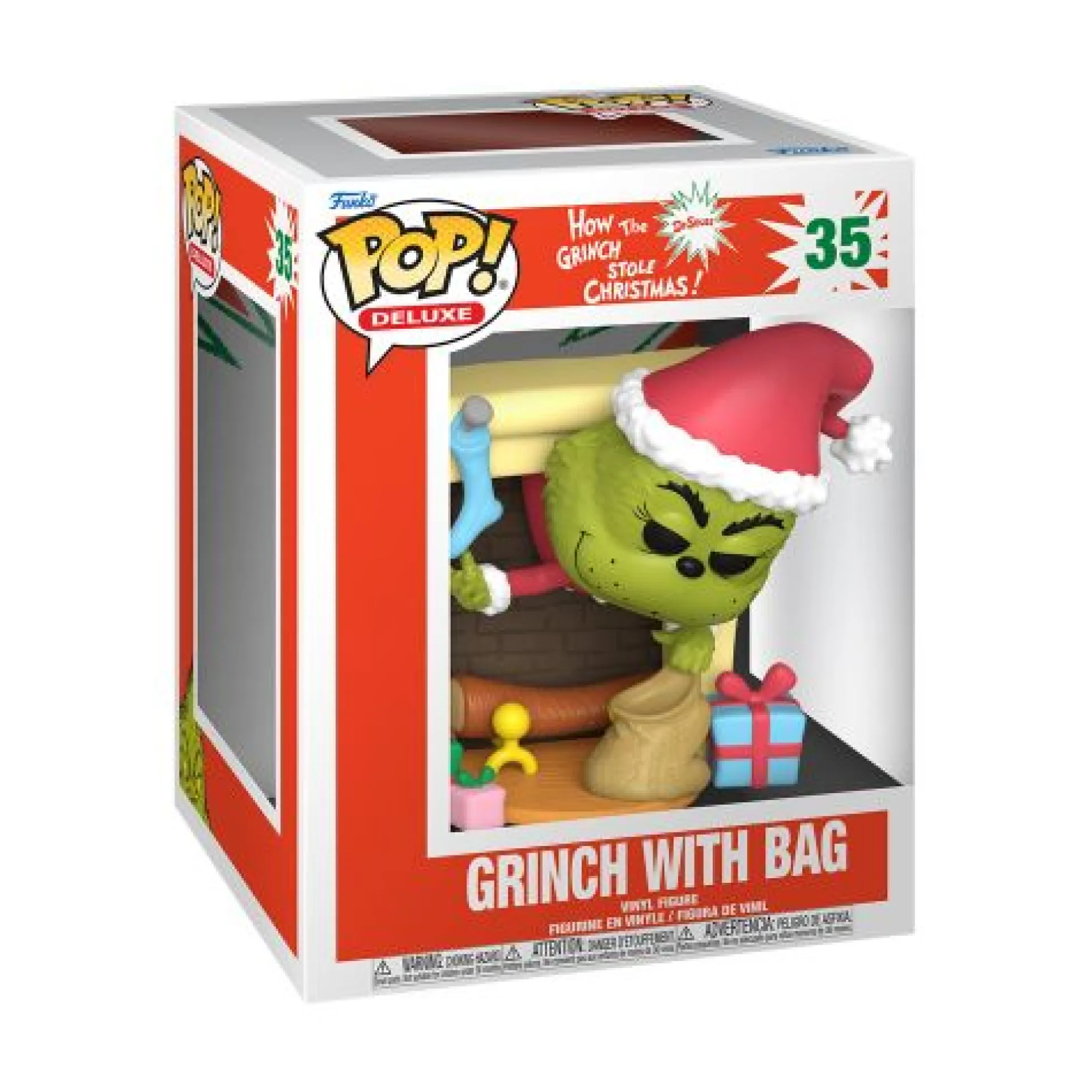 Funko POP Deluxe: The Grinch with Christmas Bag Figure