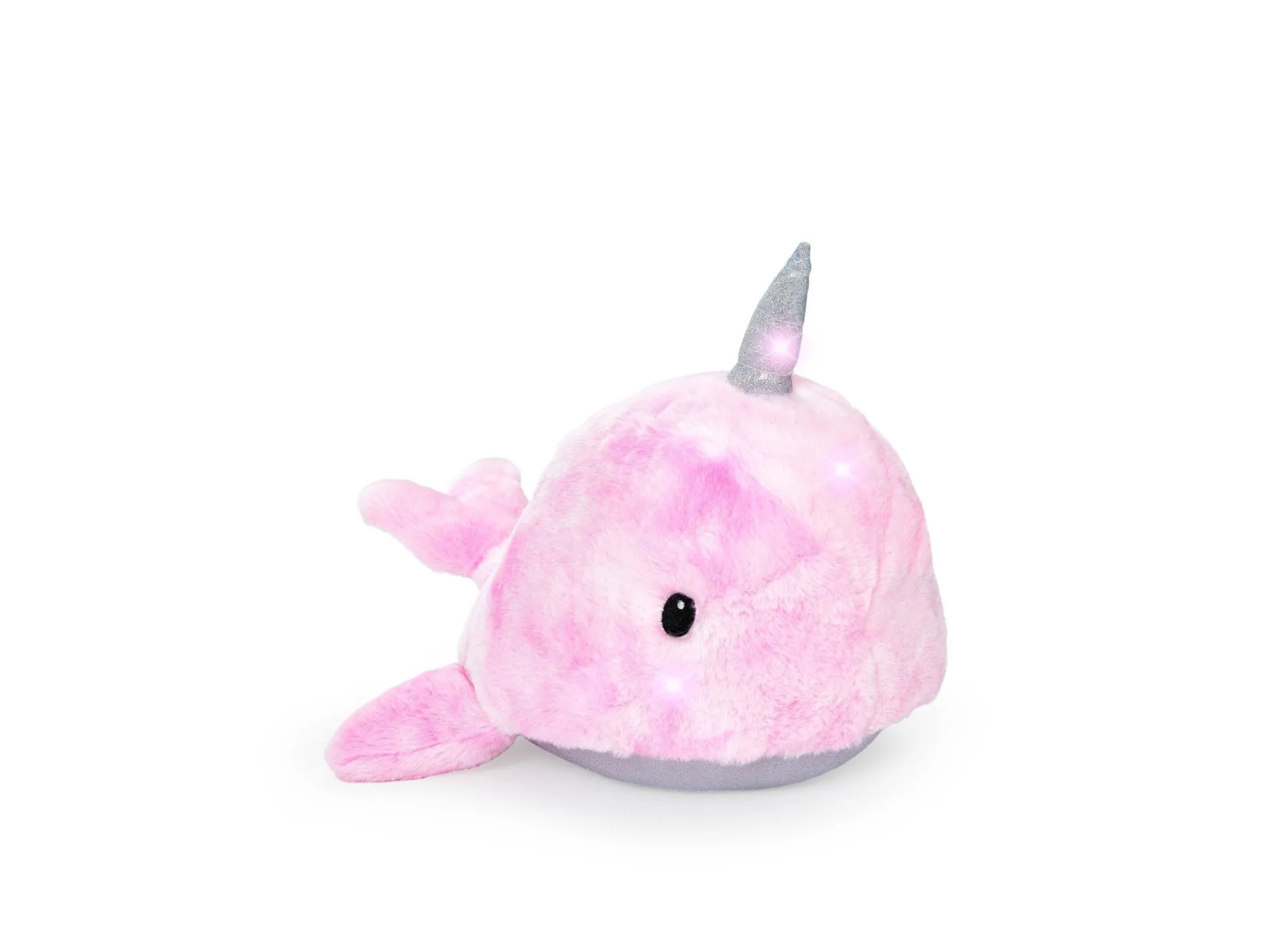 Geoffrey's Toy Box 17-inch Interactive Narwhal Plush with LED Lights and Sounds