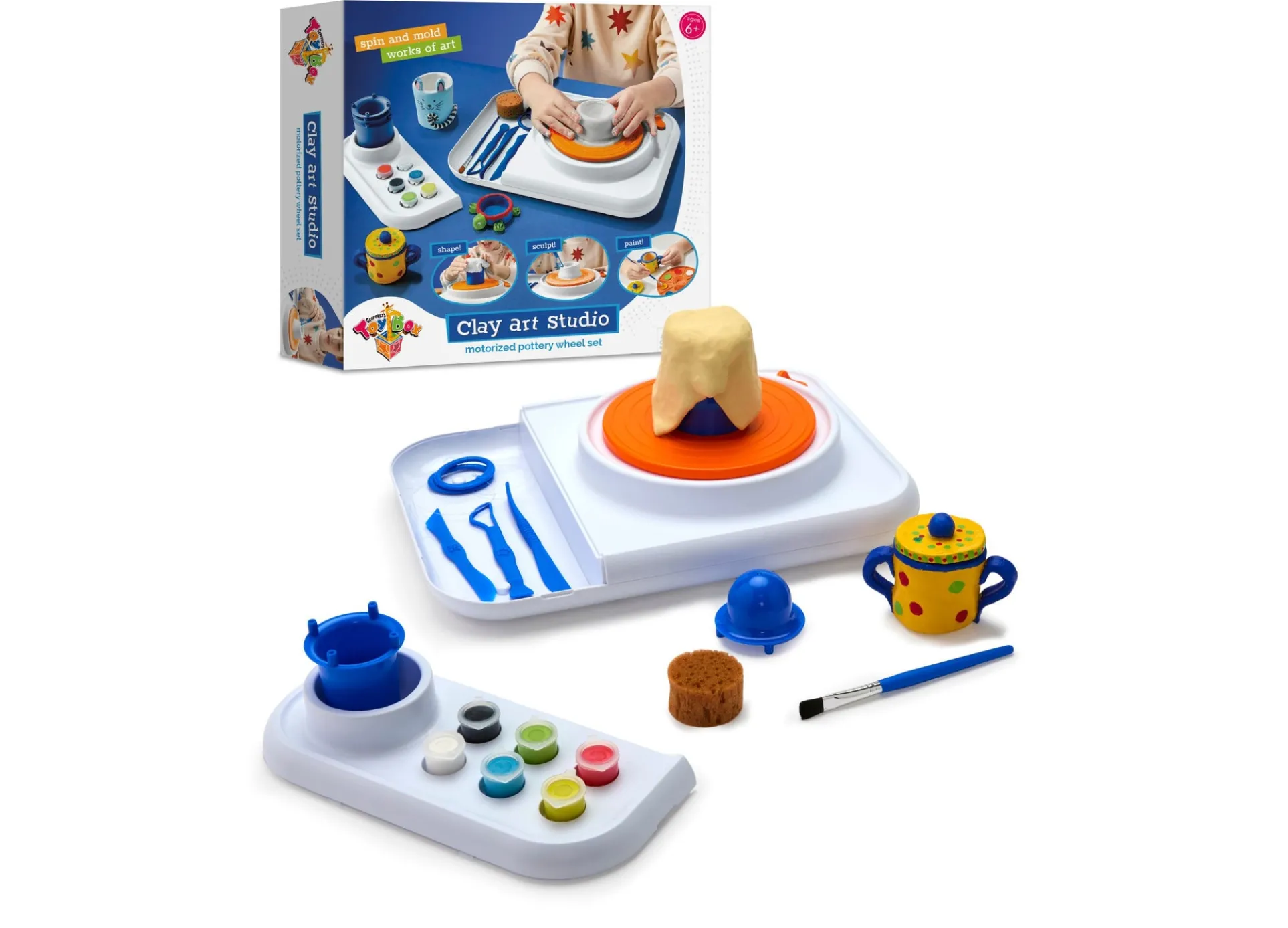 Geoffrey's Toy Box Motorized Pottery Wheel Clay Art Studio Set