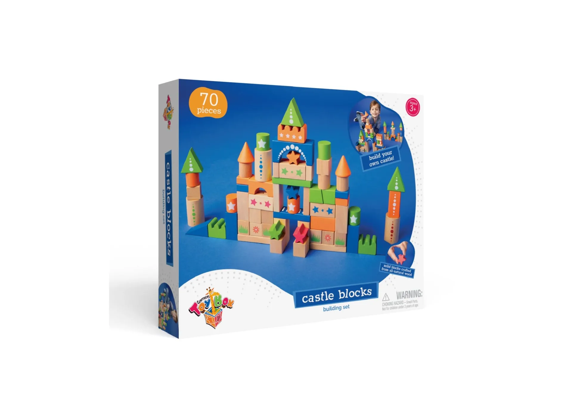 Geoffrey's Toy Box 70-Piece Wooden Castle Building Set - Exclusive at Macy's