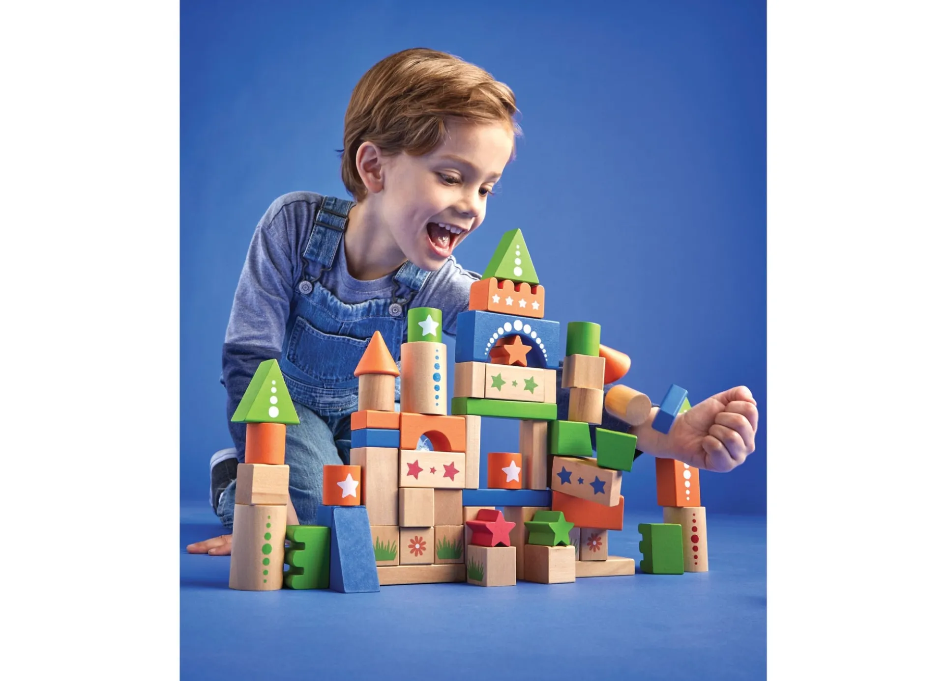 Geoffrey's Toy Box 70-Piece Wooden Castle Building Set - Exclusive at Macy's
