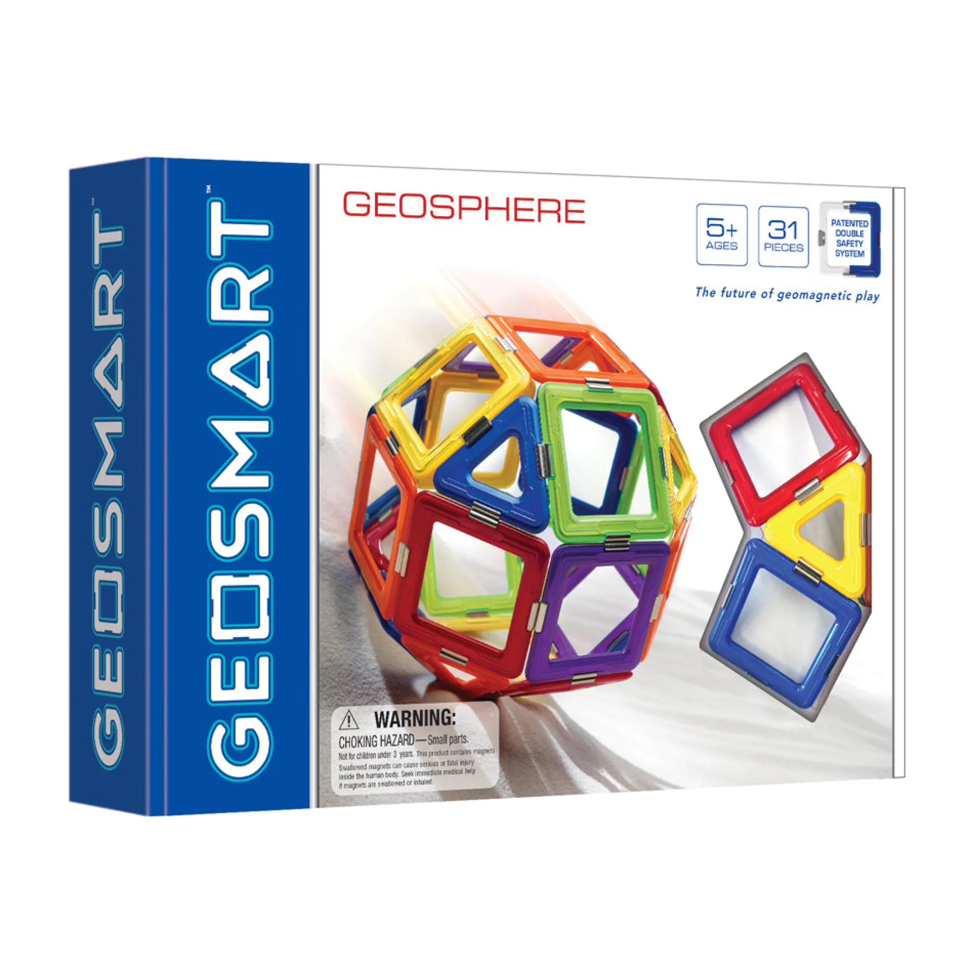 GeoSmart GeoSphere 31-Piece Magnetic Building Set with Spinner Base