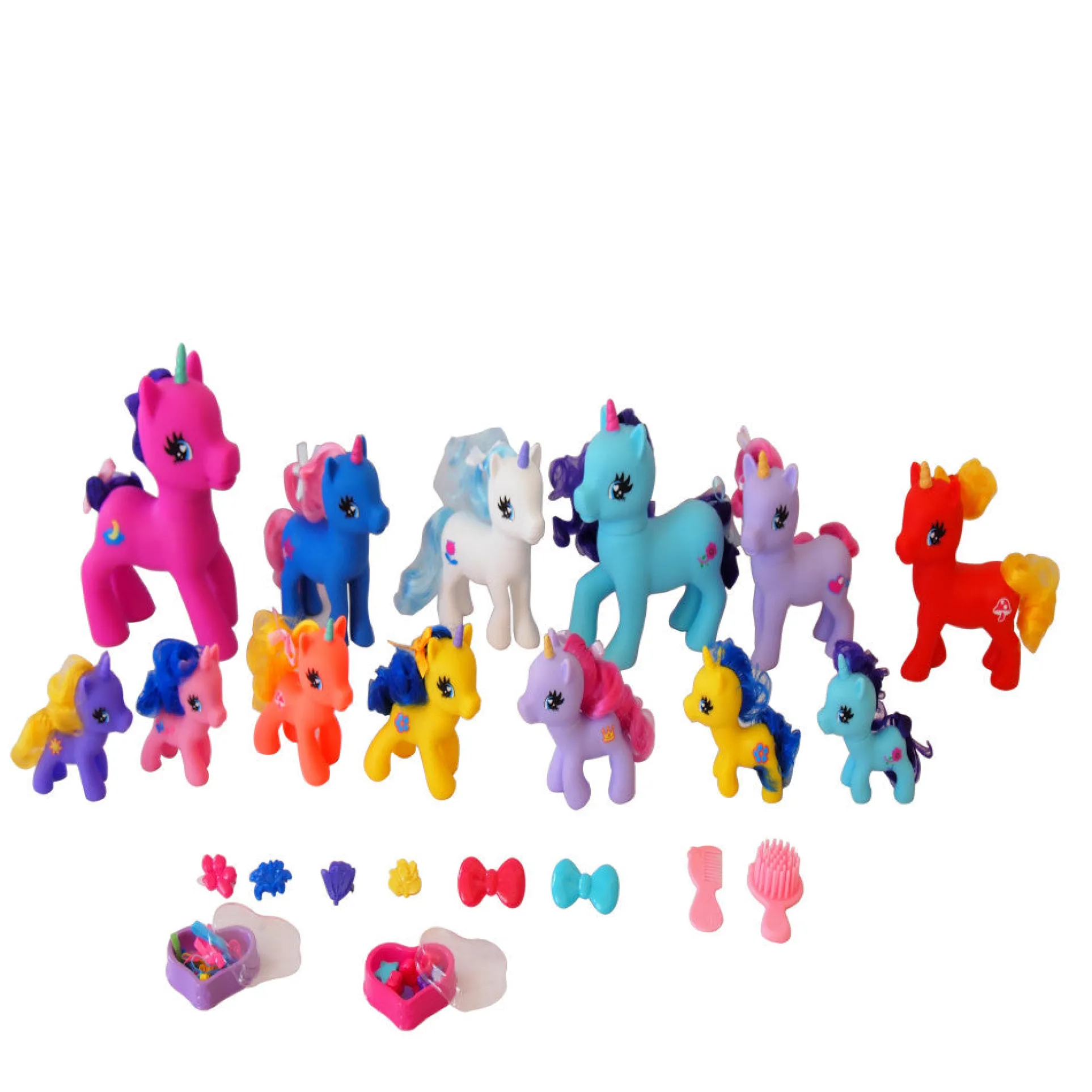 Gi-Go Wonder Unicorn Mega Set - 14-Piece Colorful Pony Collection