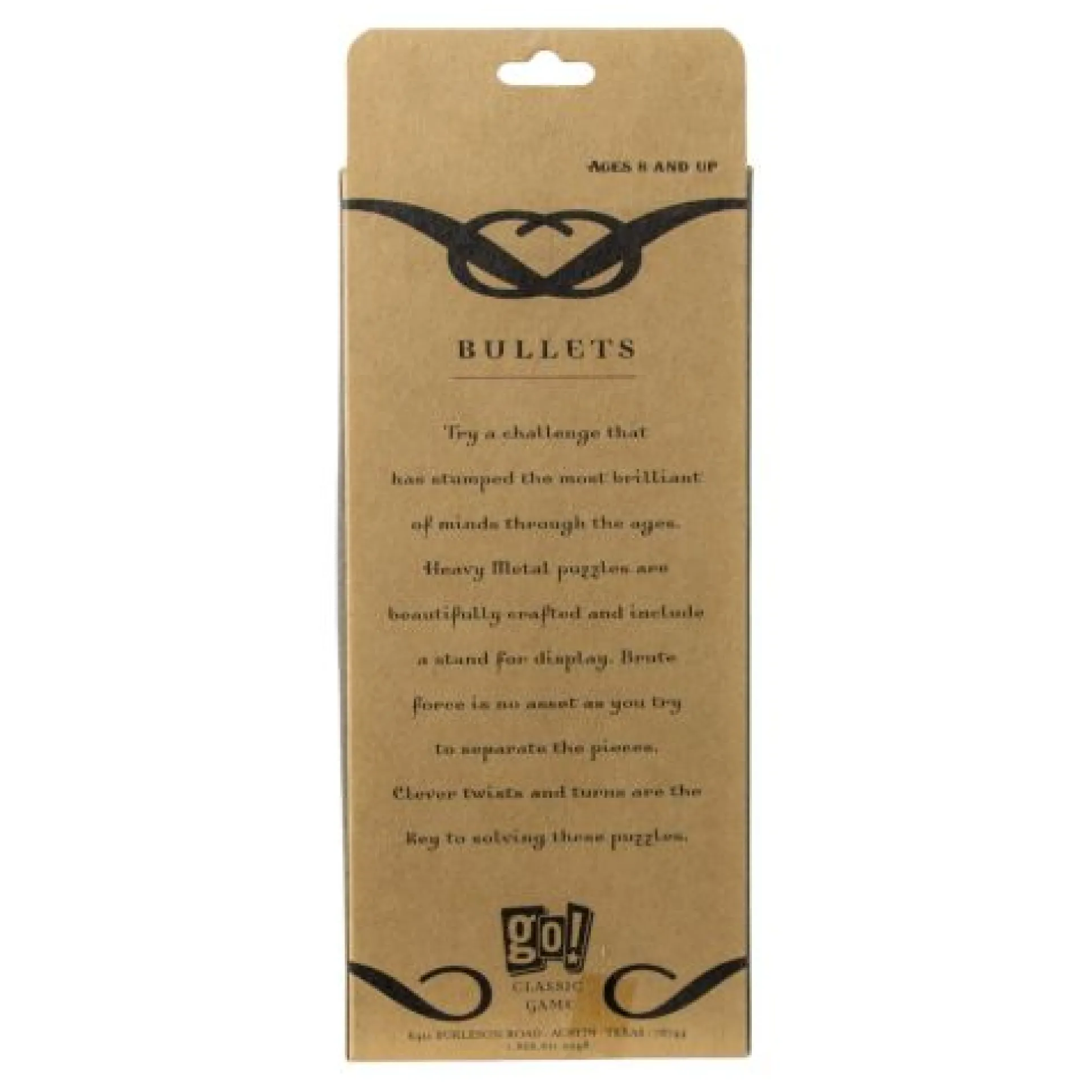 Go! Toys and Games Heavy Metal Puzzle Bullets Brain Teaser