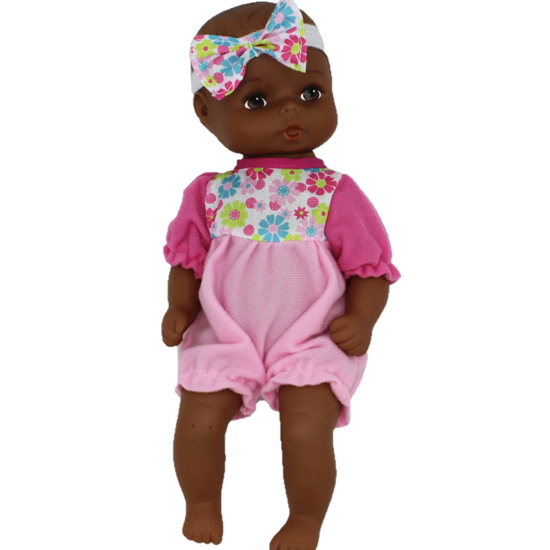 Goldberger 11 inch Baby's First Classic Softina Doll - Pink Floral Jumper