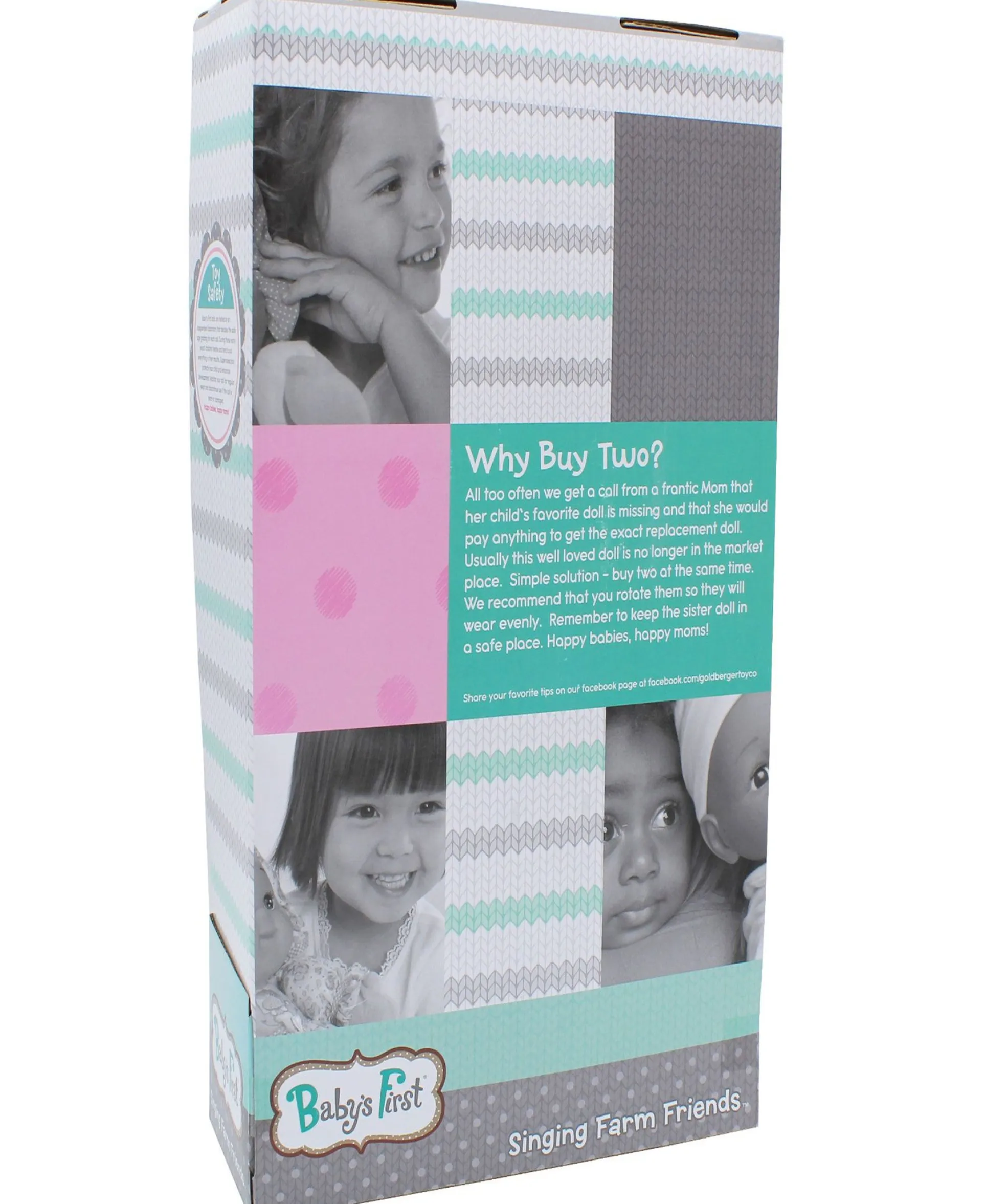 Goldberger Baby's First Bilingual Musical Cow Doll - Farm Animal Friends