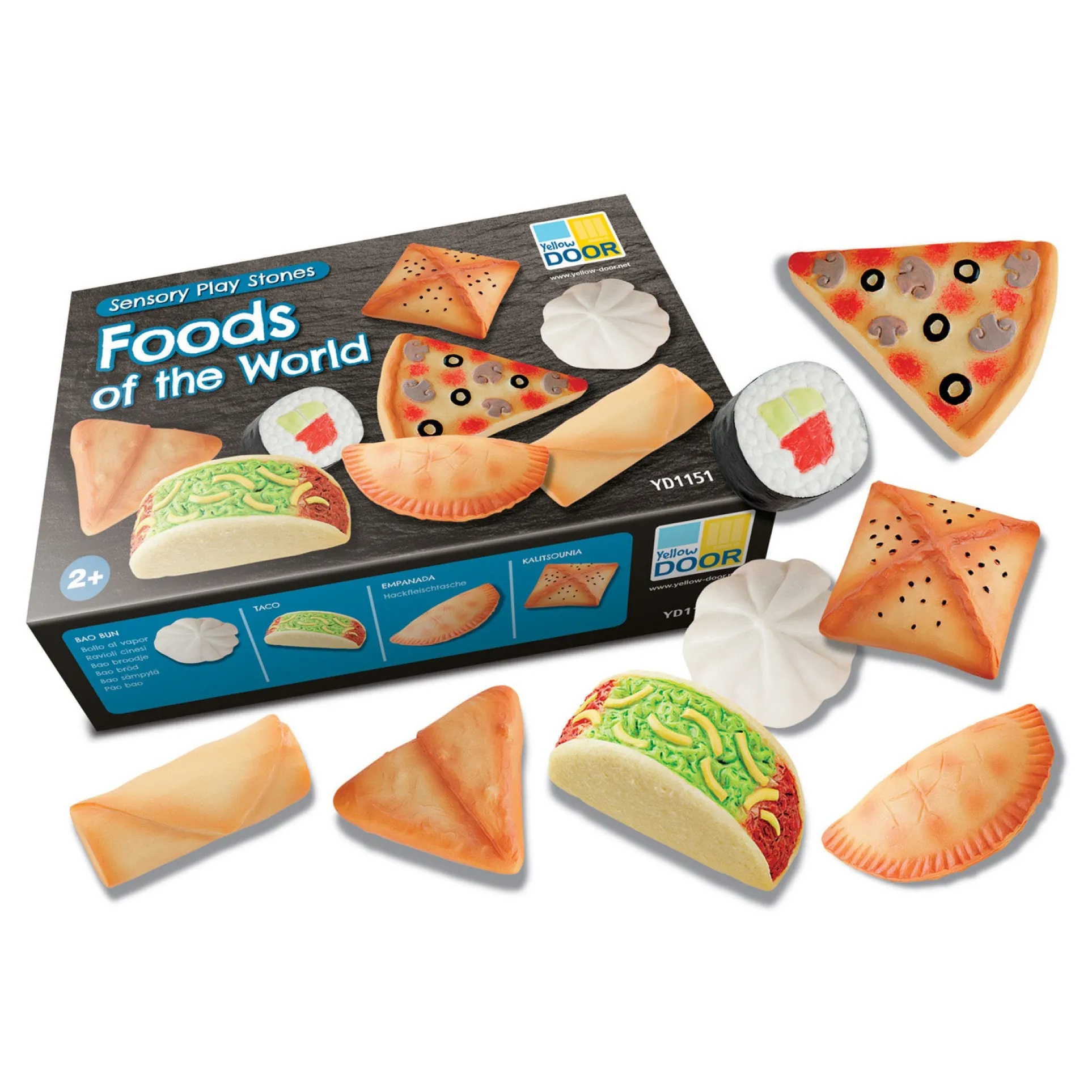 Yellow Door Sensory Play Stones - Foods of the World - Multicultural Learning Toy