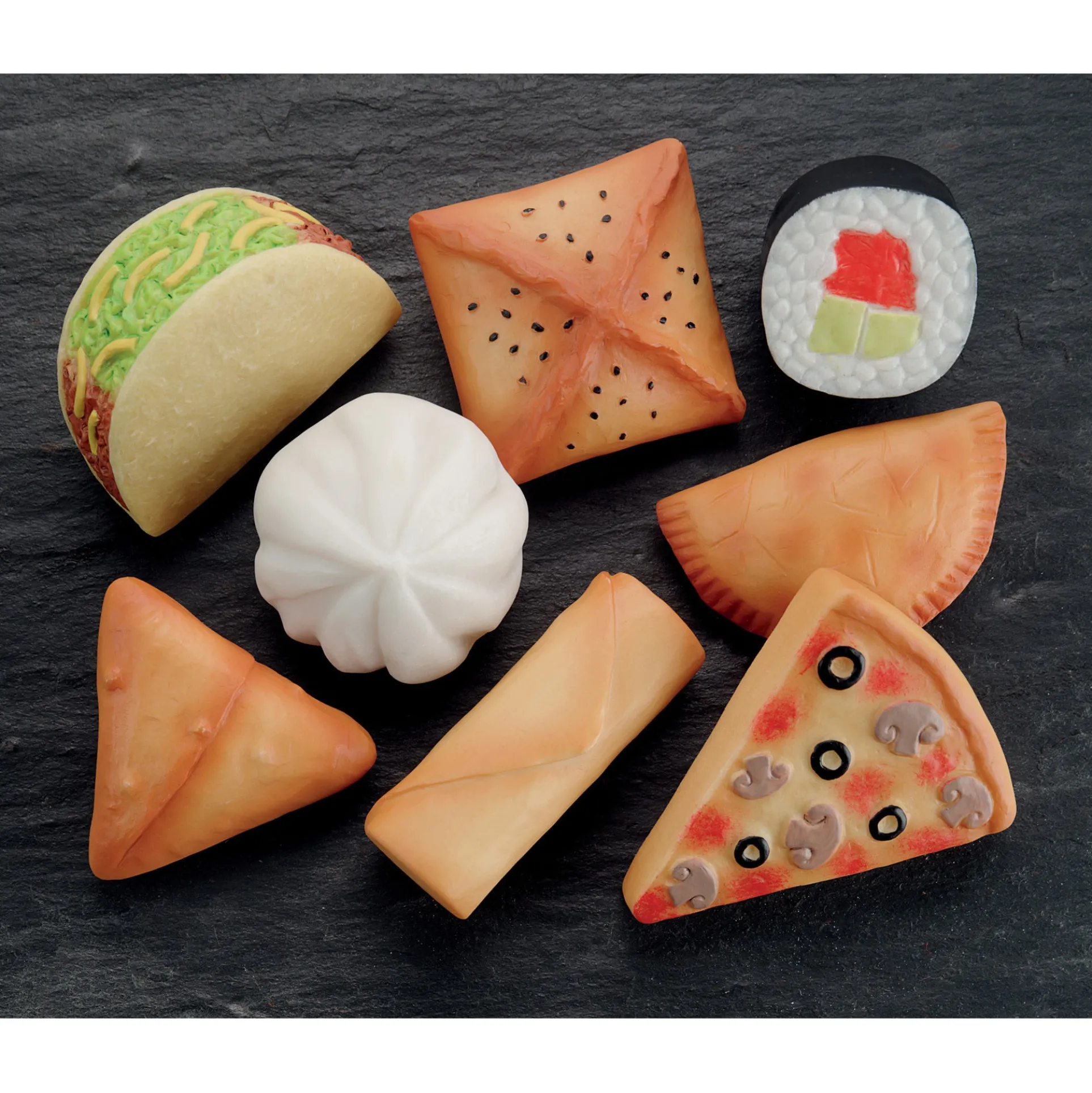 Yellow Door Sensory Play Stones - Foods of the World - Multicultural Learning Toy