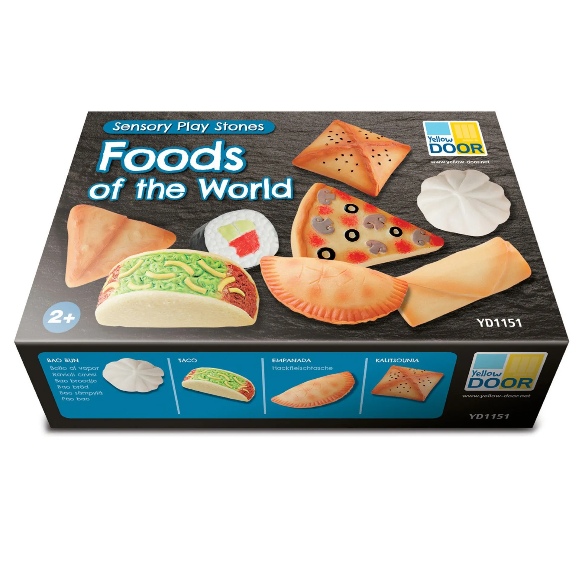 Yellow Door Sensory Play Stones - Foods of the World - Multicultural Learning Toy