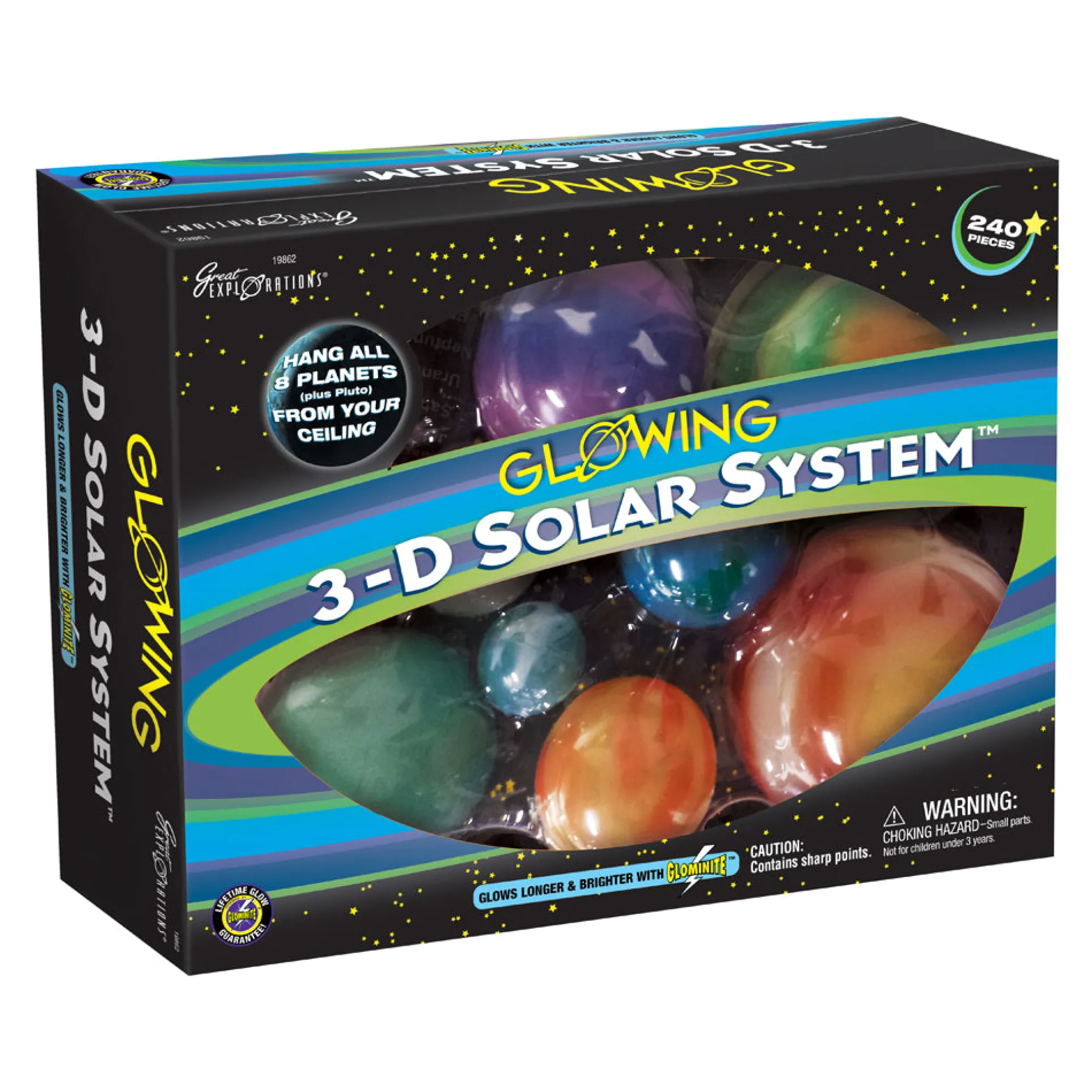 Great Explorations Stellar Glow-in-the-Dark 3-D Solar System Kit