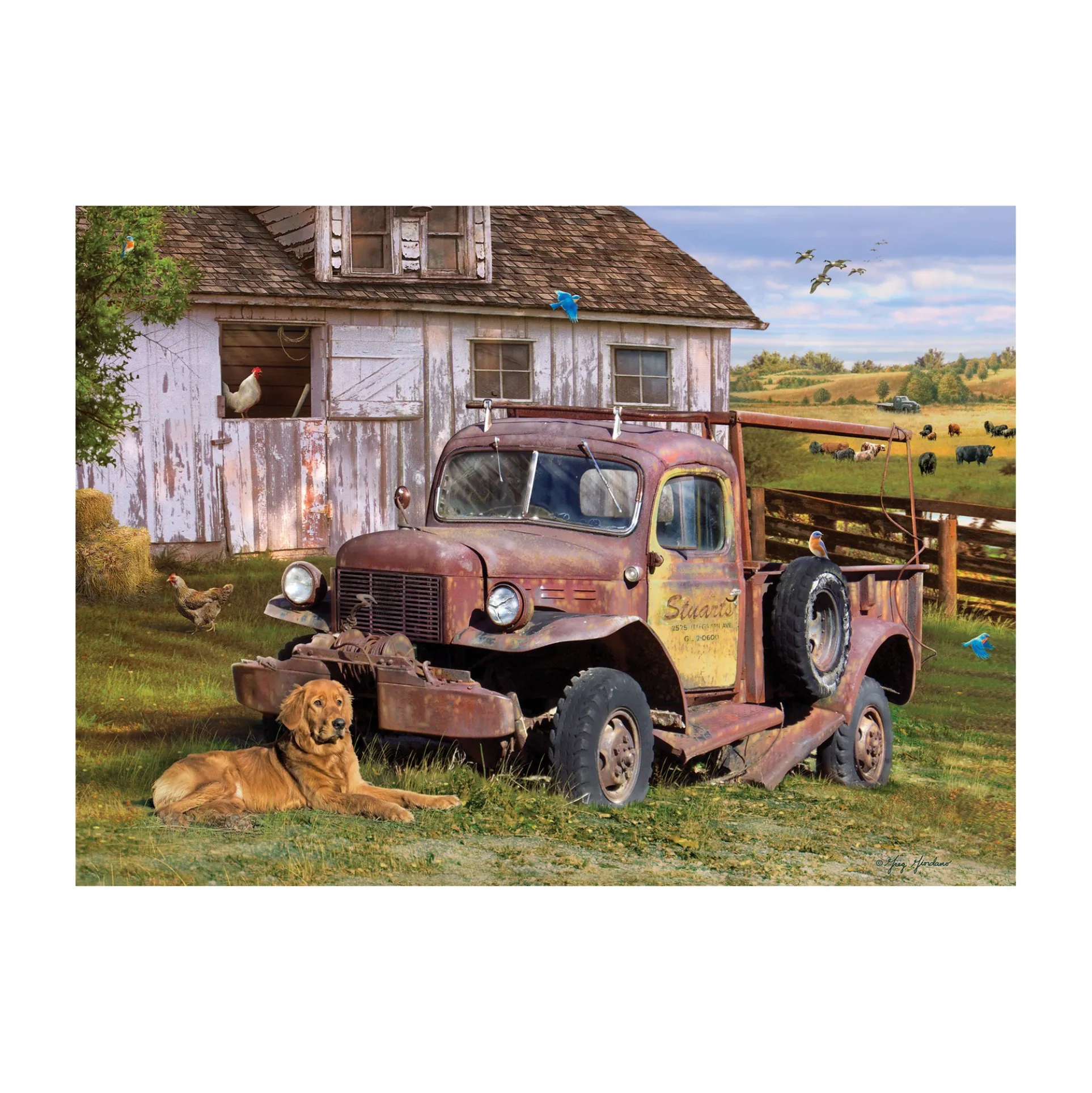 Greg Giordano Summer Farm Truck Jigsaw Puzzle - 1000 pc