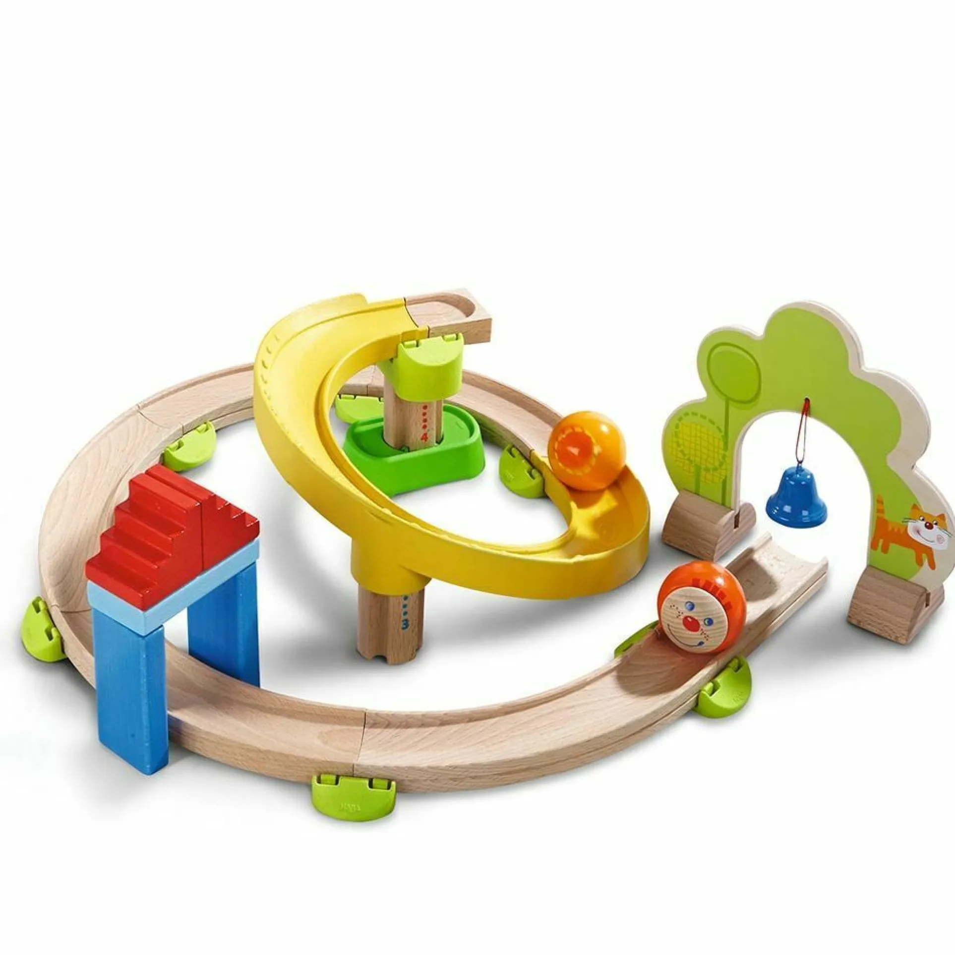 HABA Kullerbu Spiral 26 Piece Starter Track Set - Interactive Play System