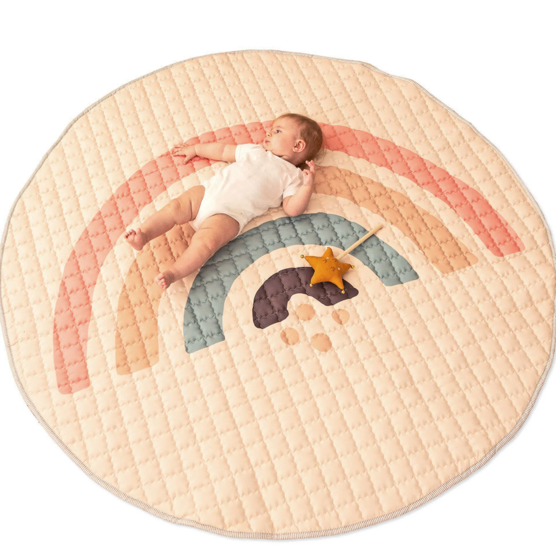 Hakuna Matte Quilted Playmat - Boho Rainbow Extravaganza